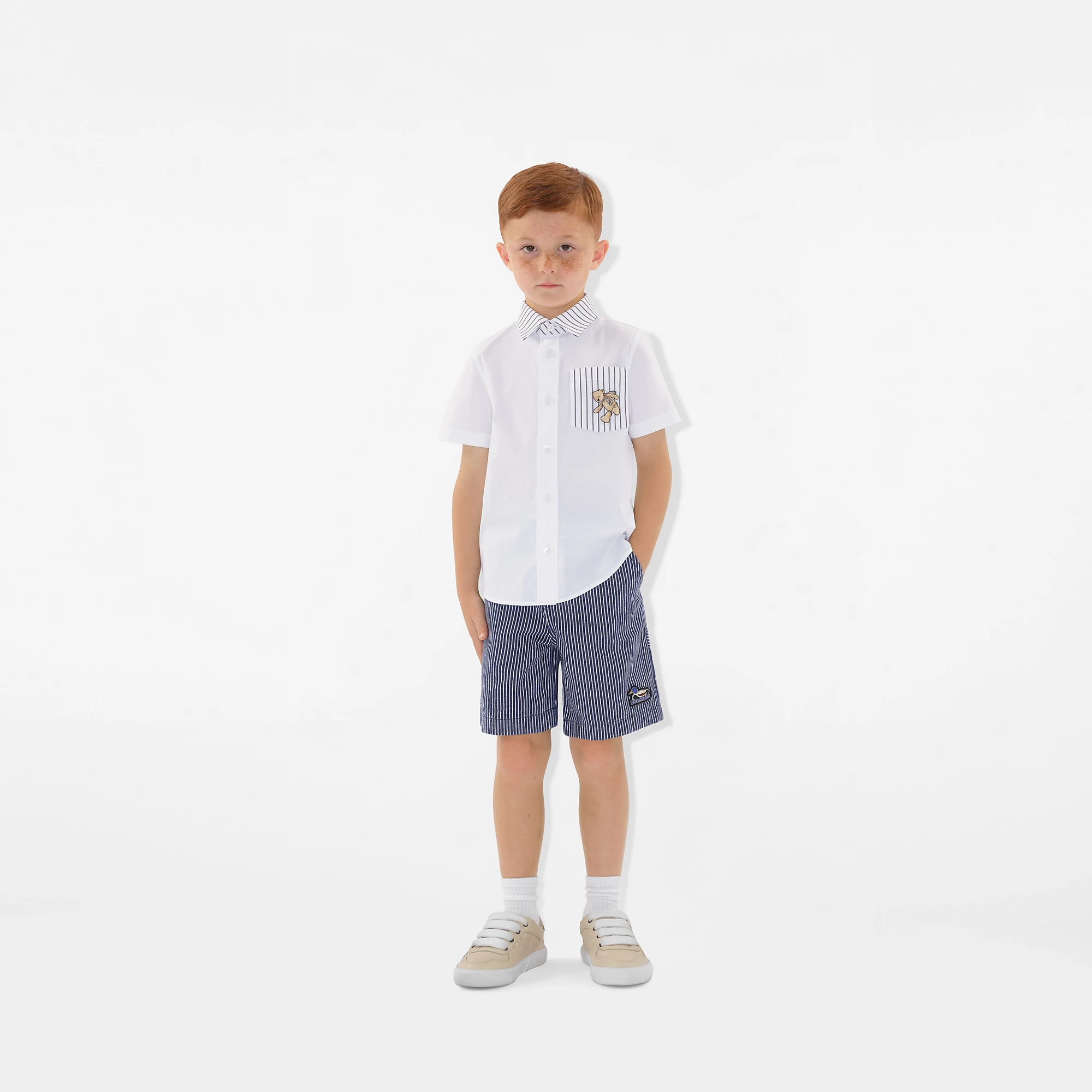 Thomas Bear Striped Cotton Shirt