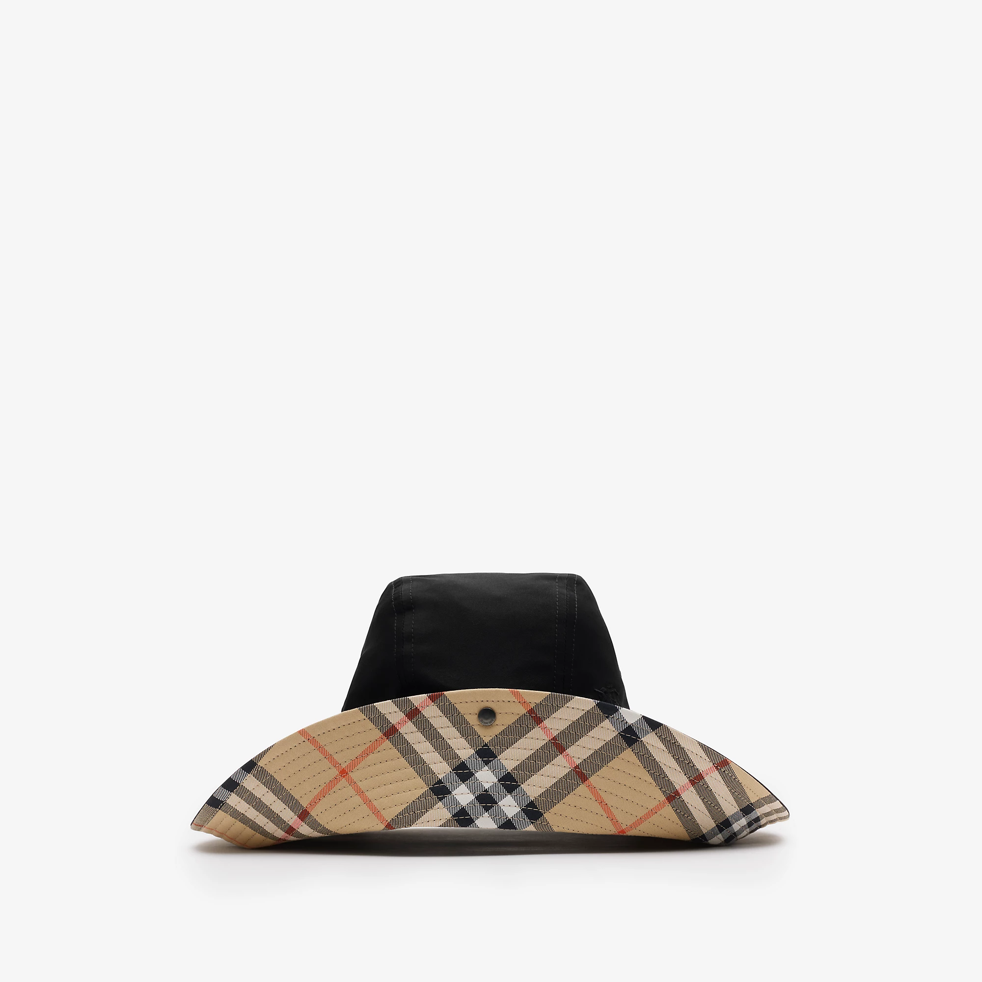 Check Brim Gabardine Hat