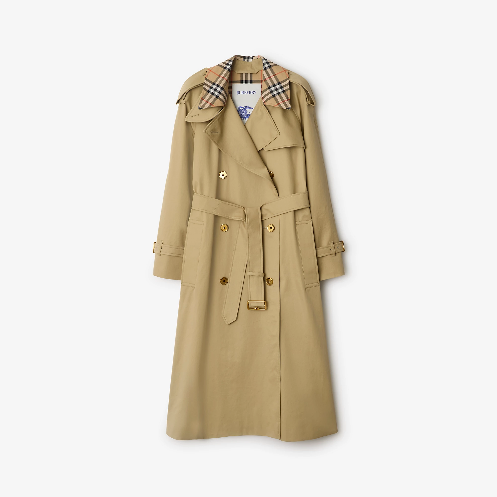 Long Check Collar Castleford Trench Coat