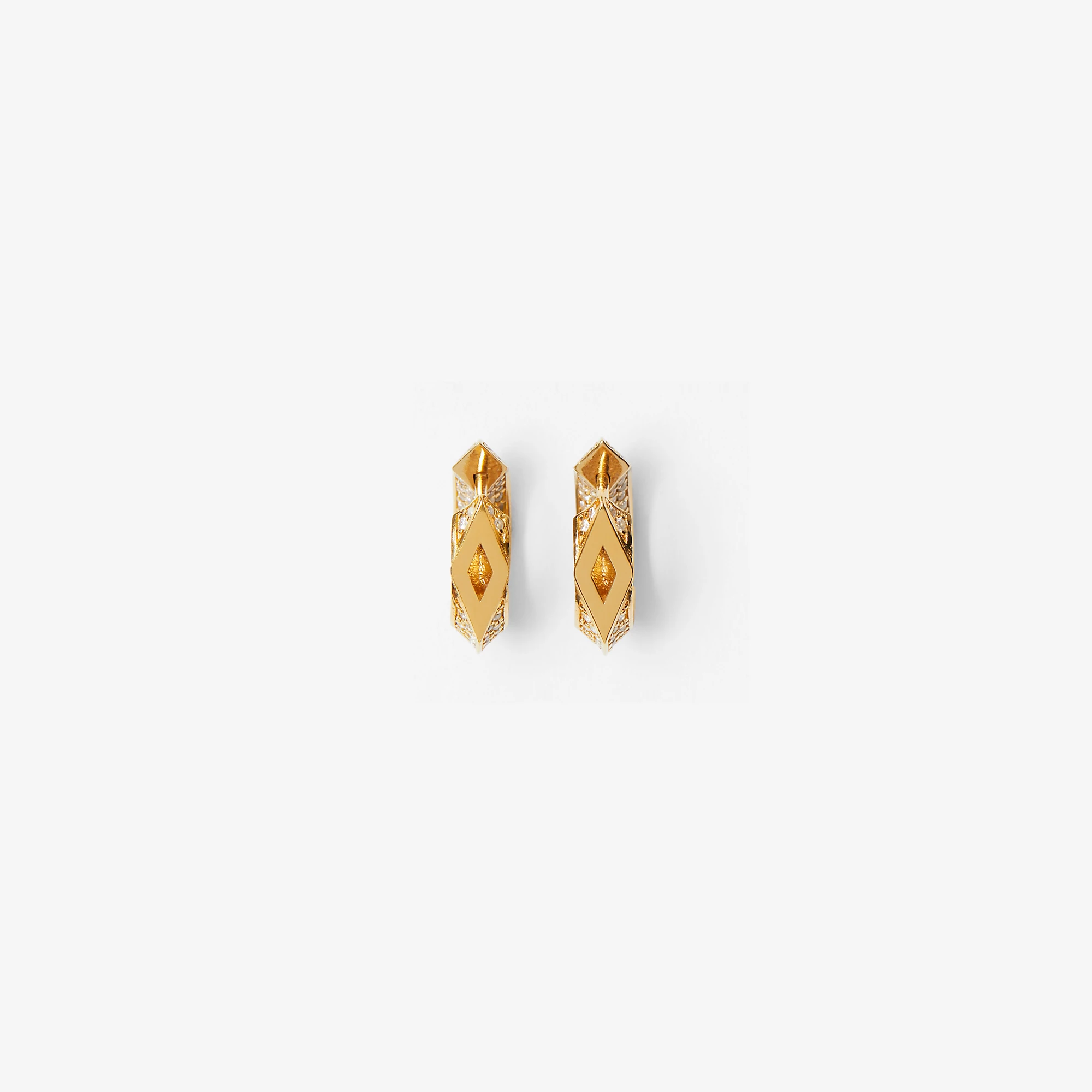Hollow PavÃ© Hoop Earrings