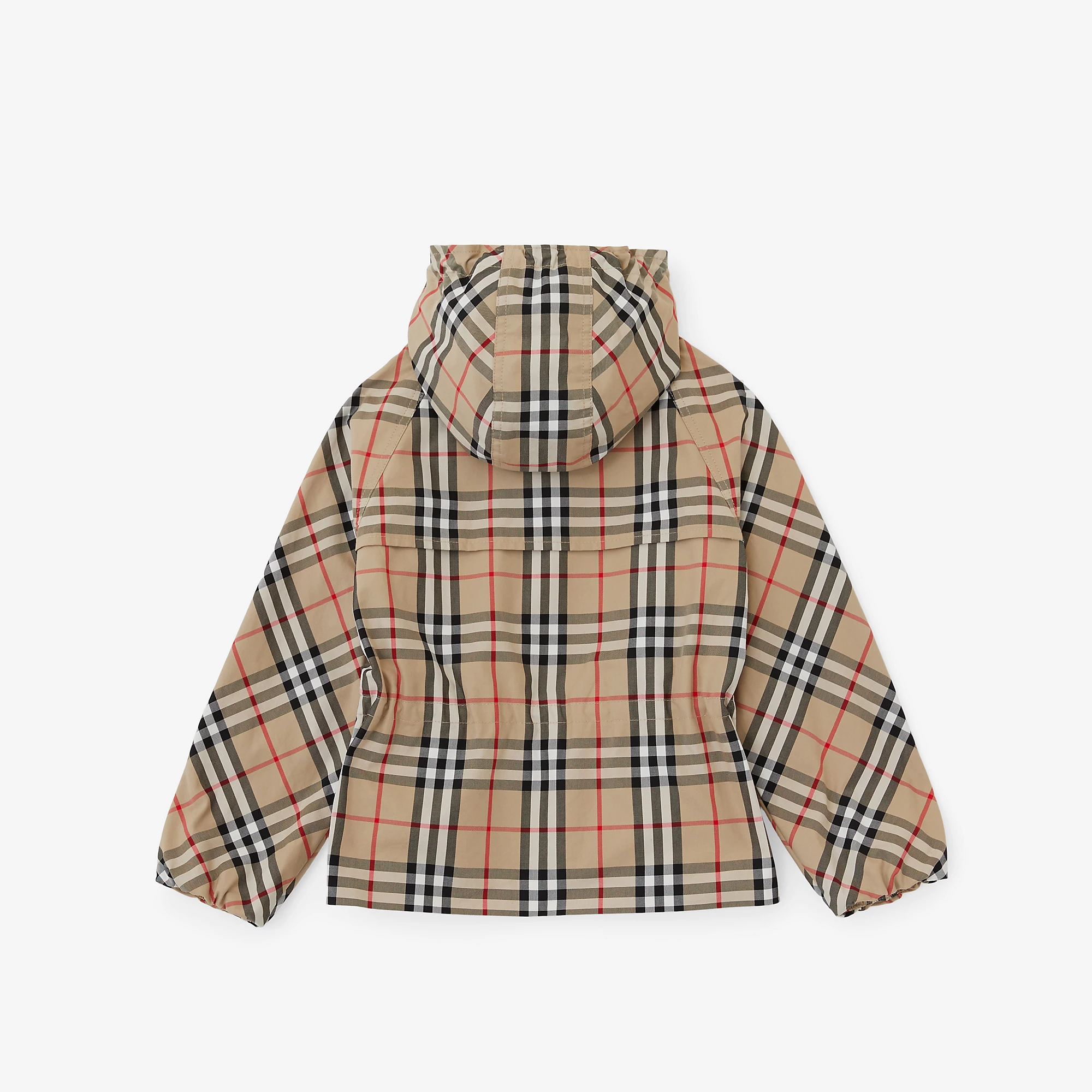 Vintage Check Cotton Hooded Jacket
