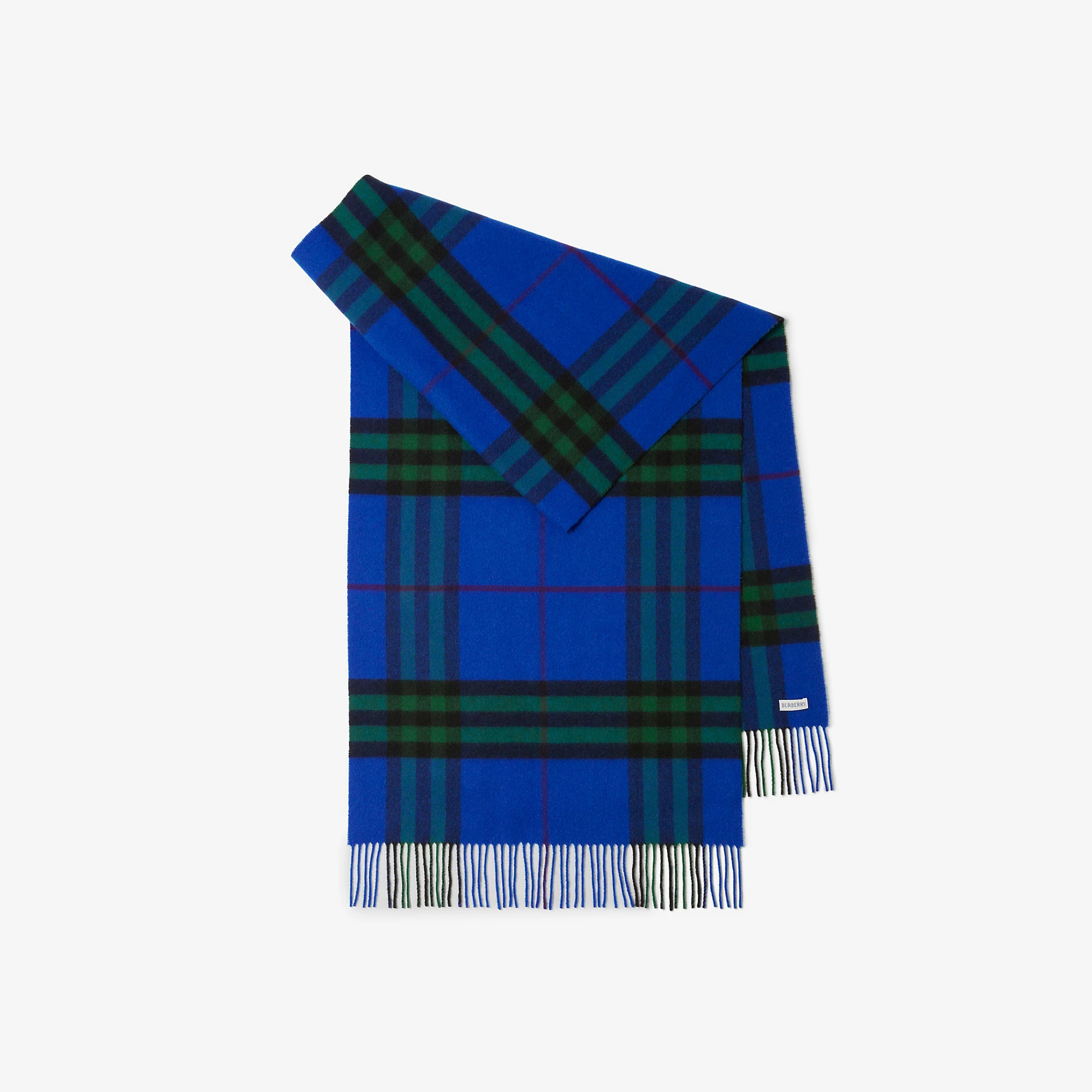 Wide Check Cashmere Scarf