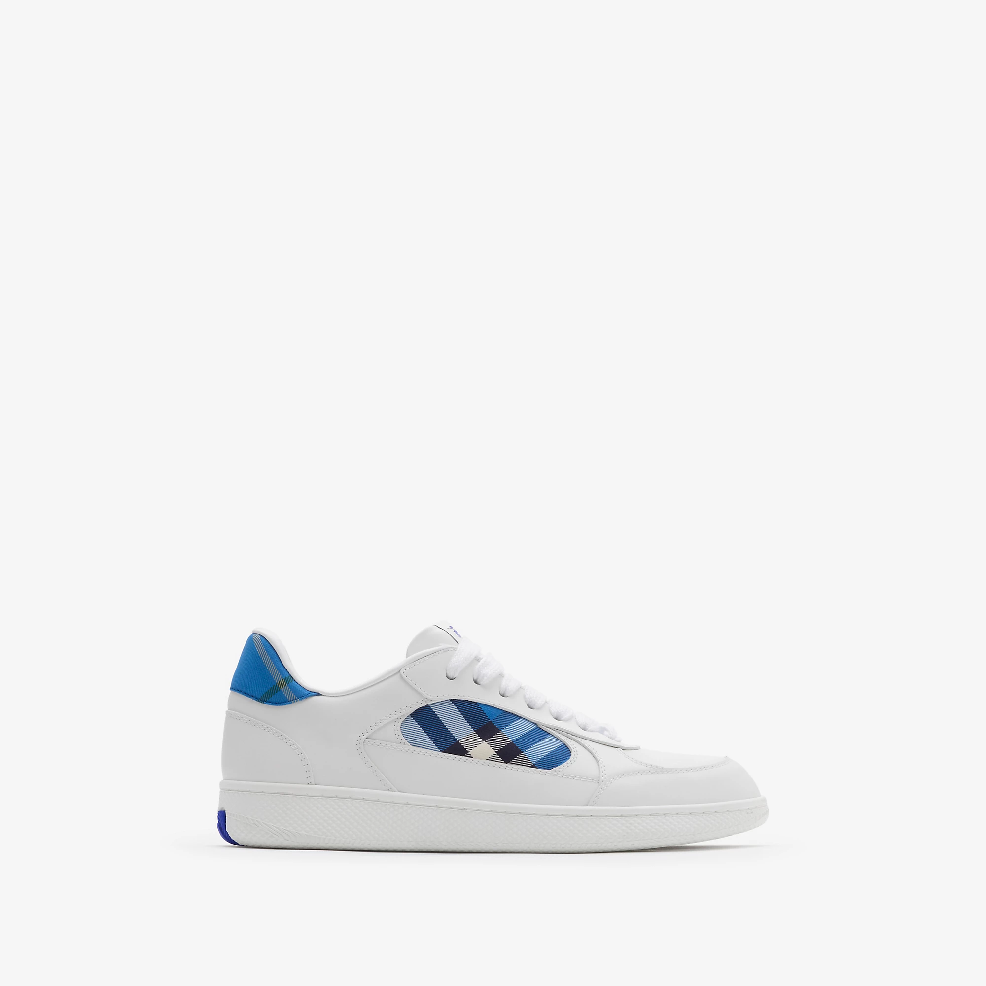 Leather and Check Terrace Sneakersâ