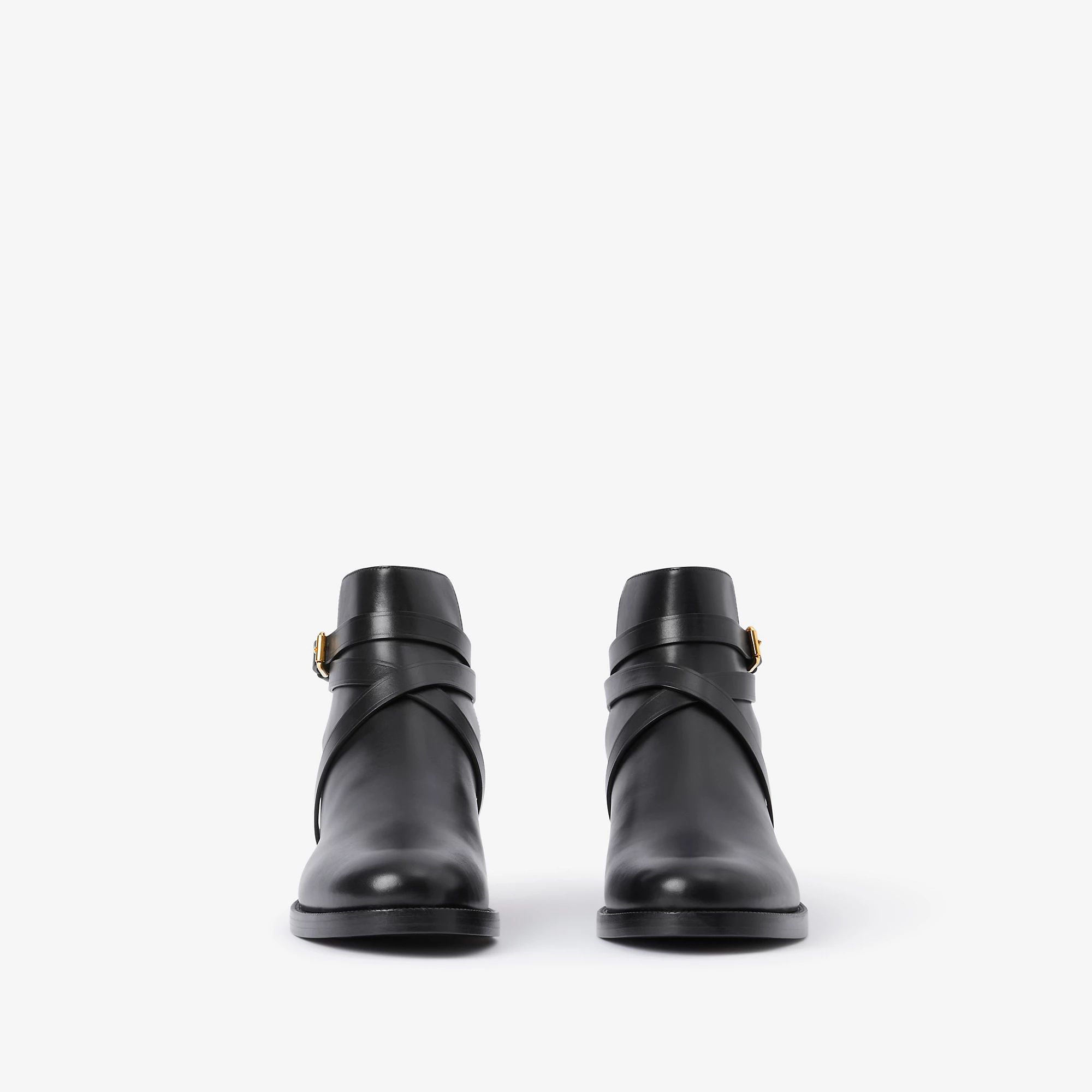Check and Leather Boots