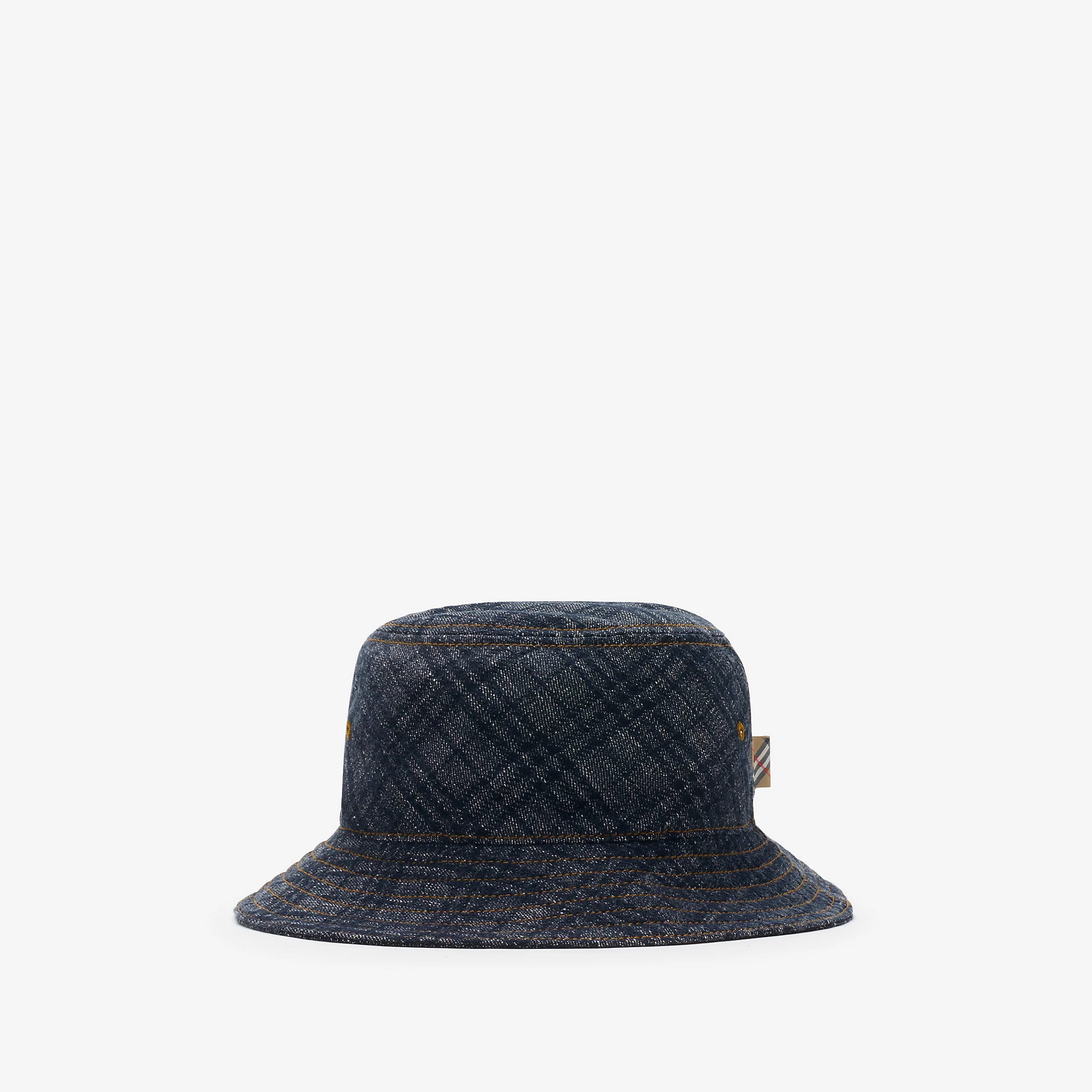 Check Denim Bucket Hat