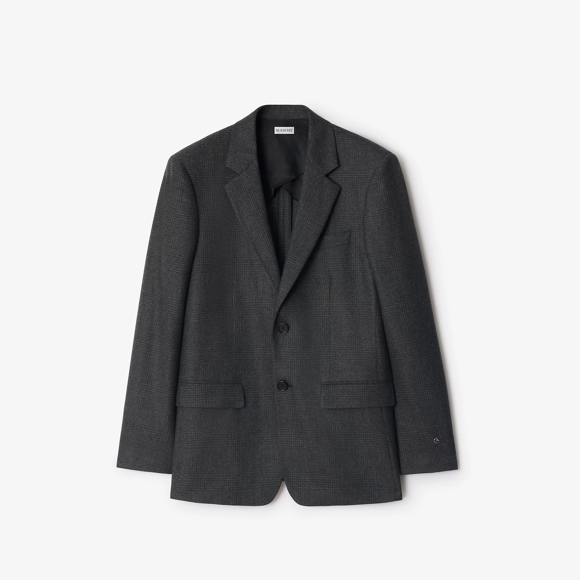 Check Wool Cashmere Tailored Jacket