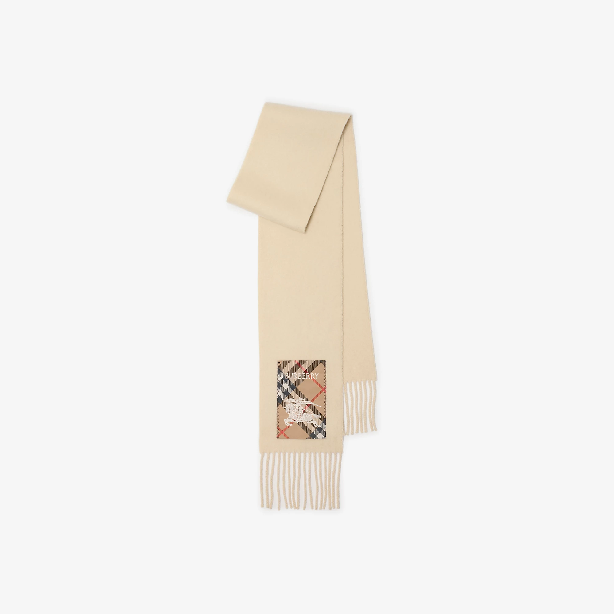 Check Label Cashmere Scarf