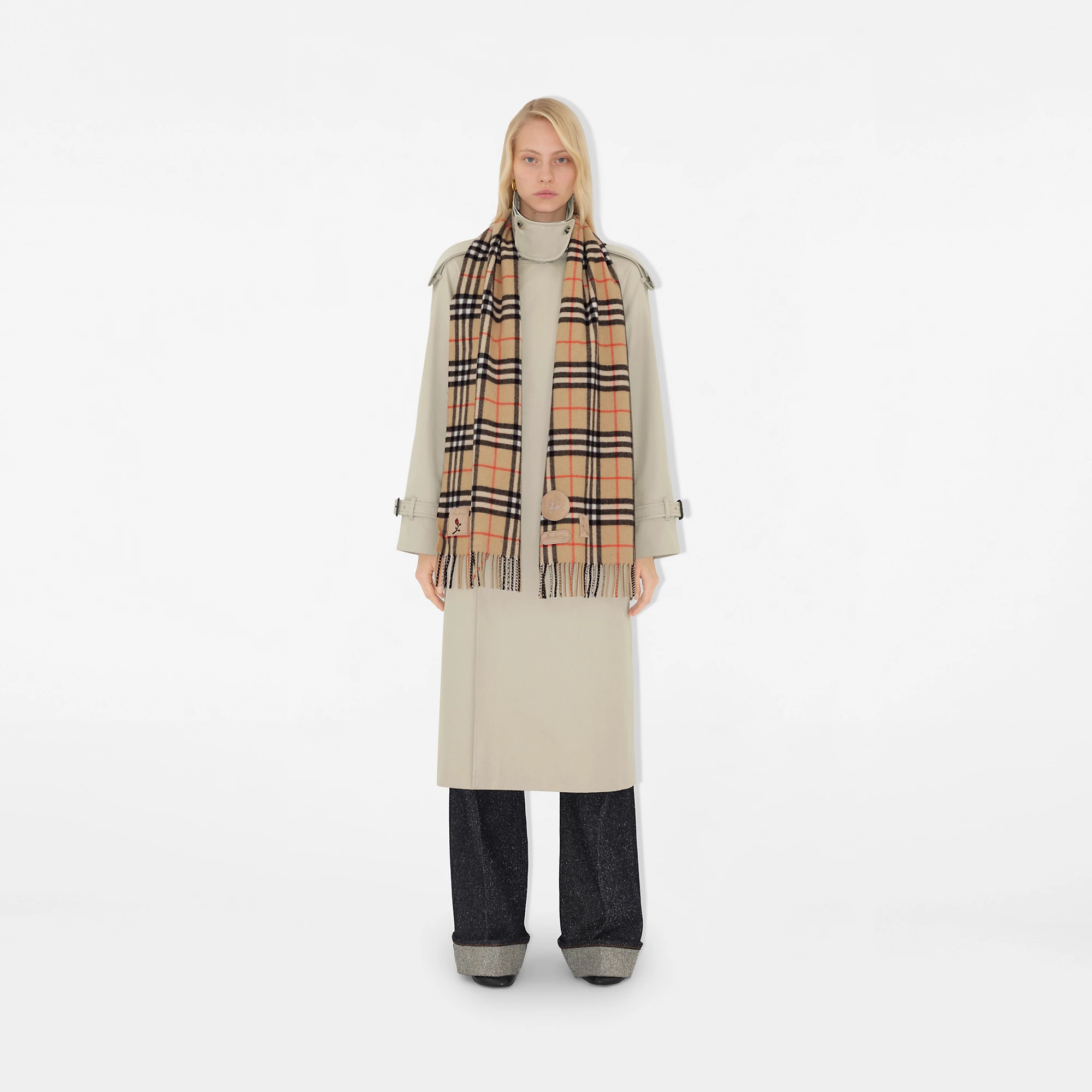 Badge Check Cashmere Scarf
