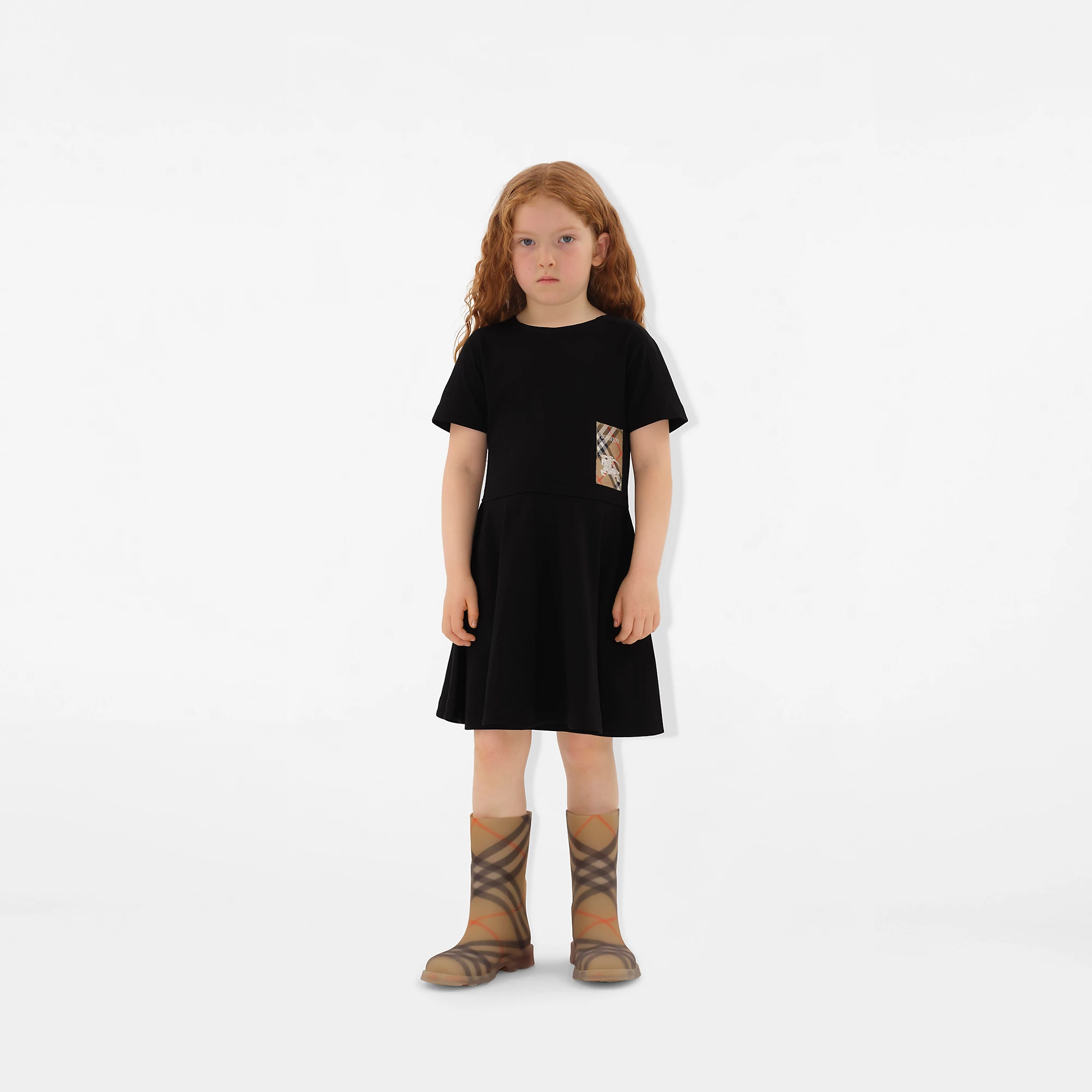 Check Label Cotton Dress