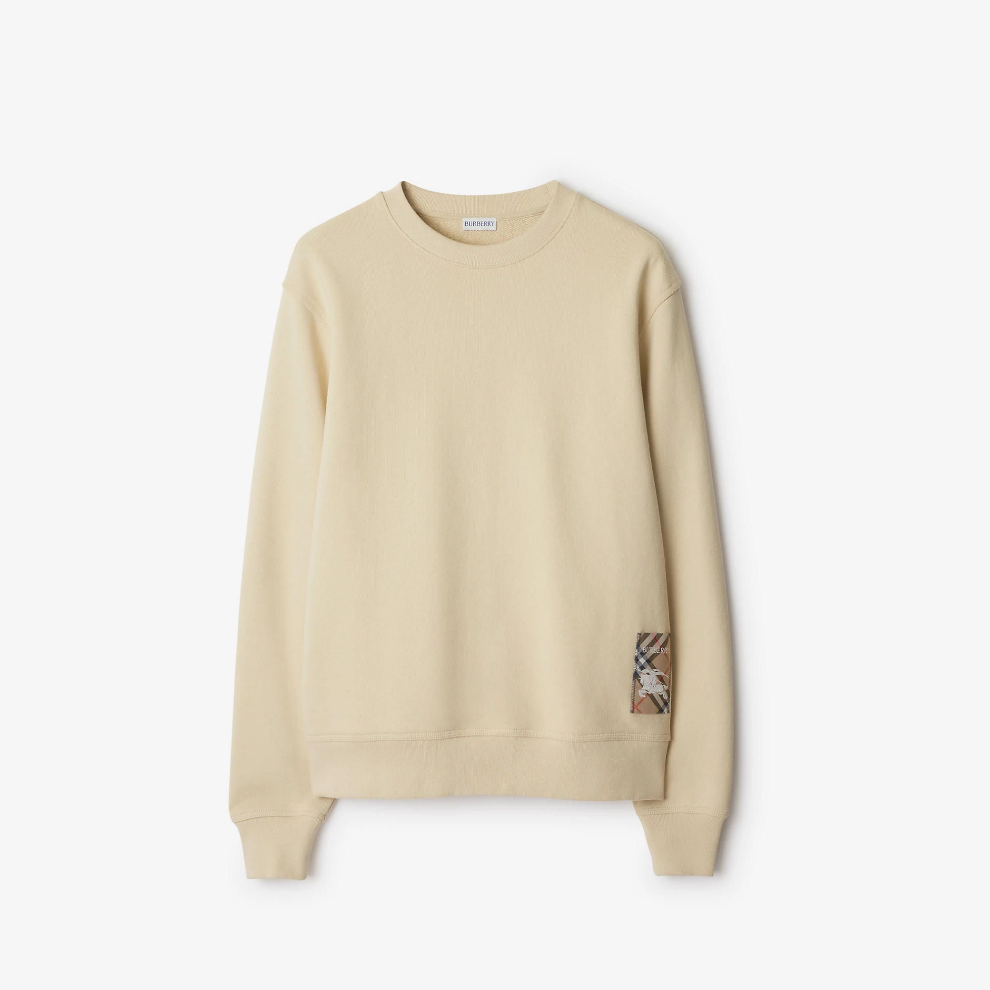 Check Label Cotton Sweatshirt