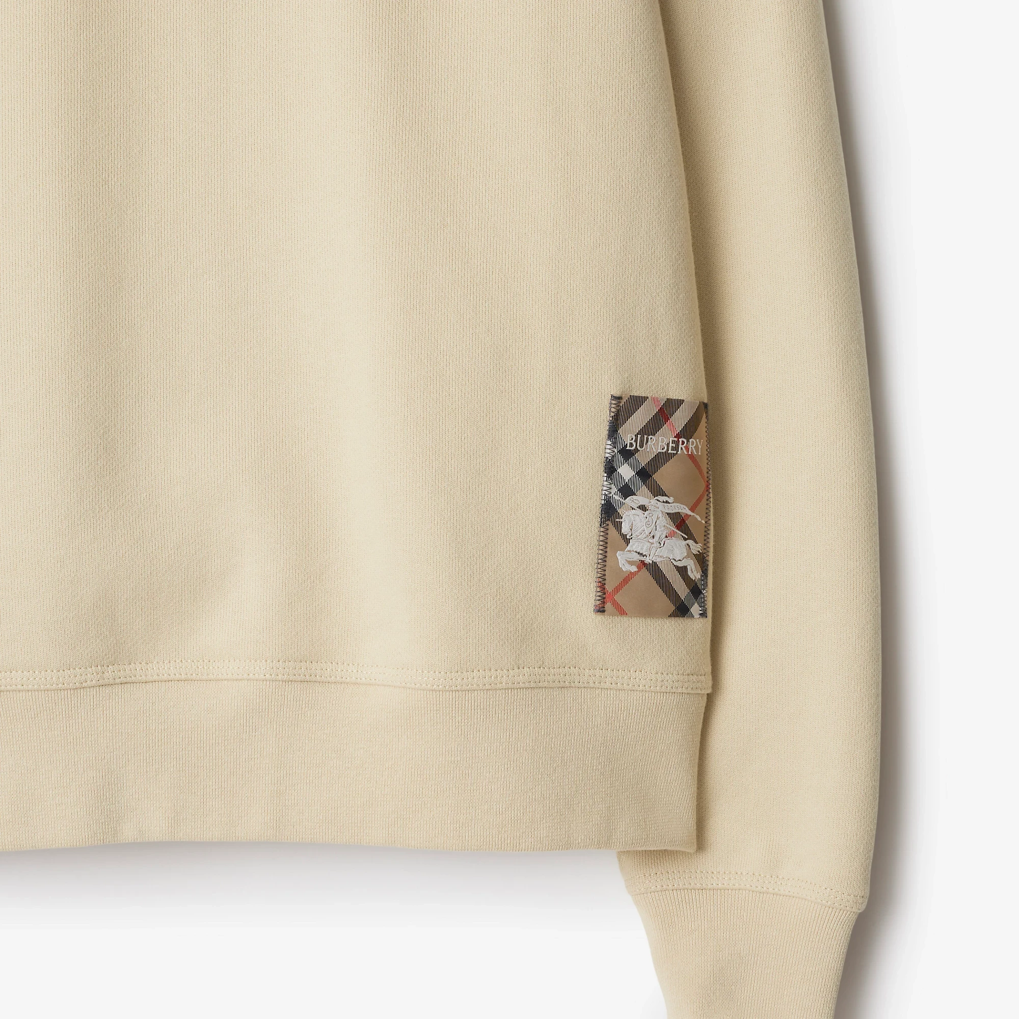 Check Label Cotton Sweatshirt
