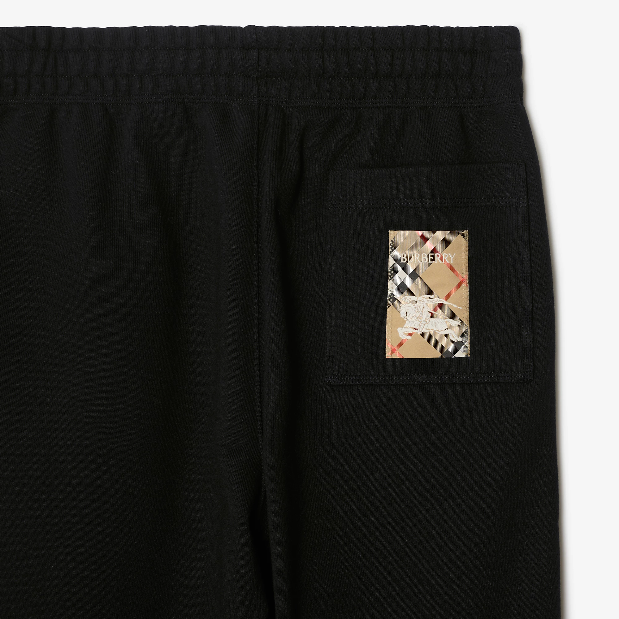 Check Label Cotton Jogging Pants