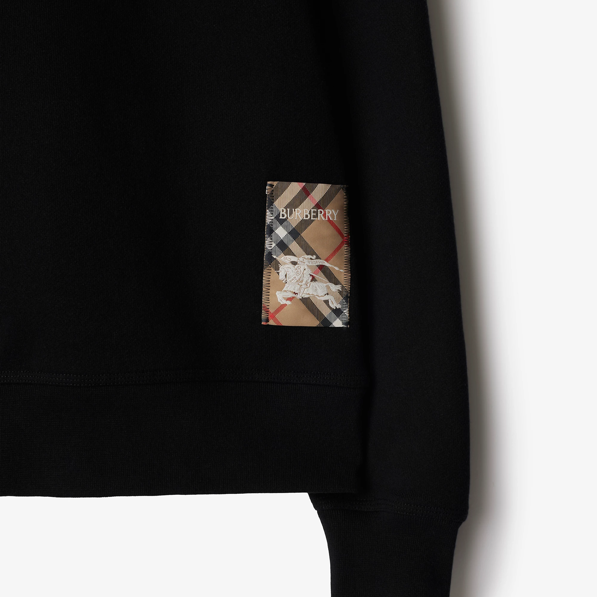 Check Label Cotton Sweatshirt