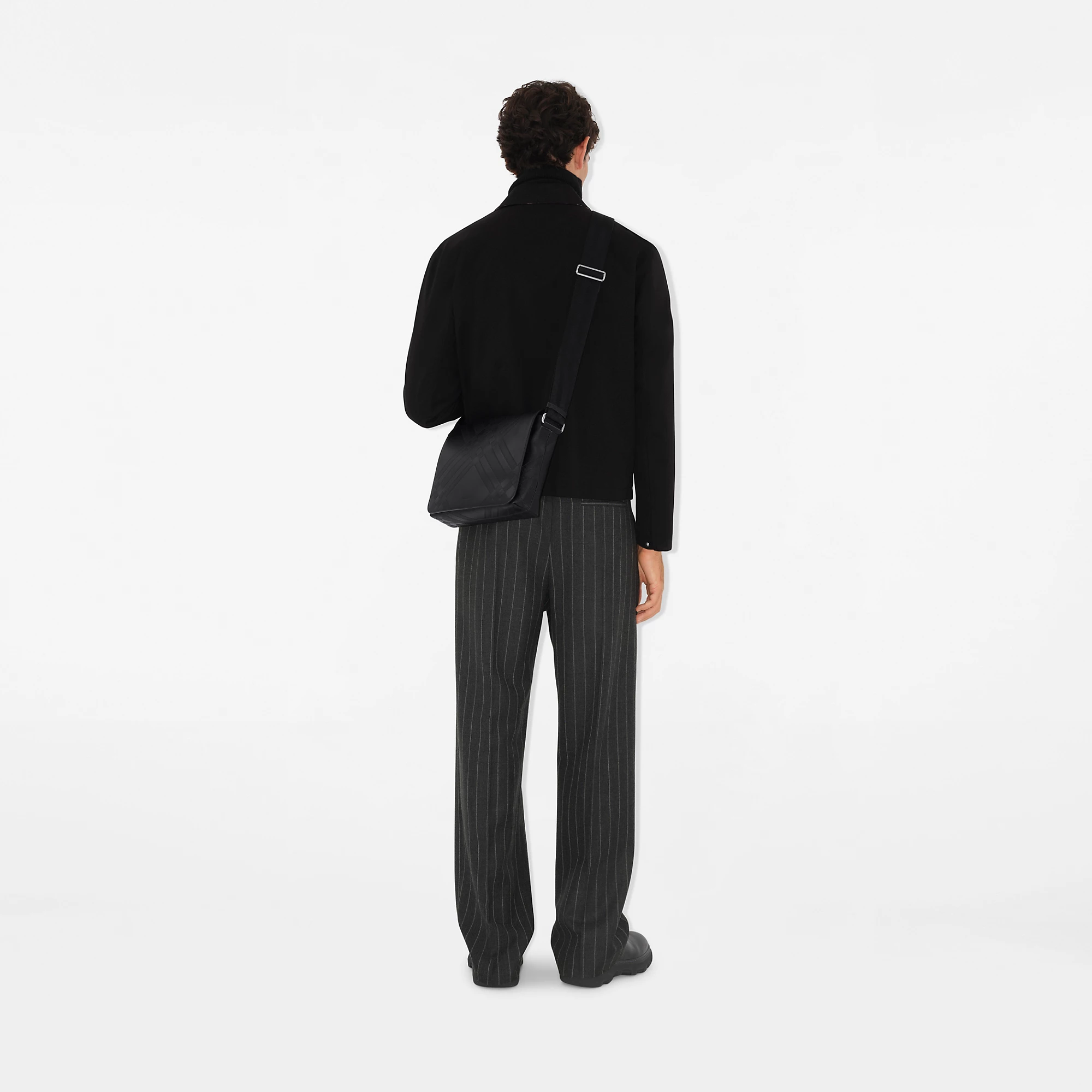Embossed Check Messenger Bagâ