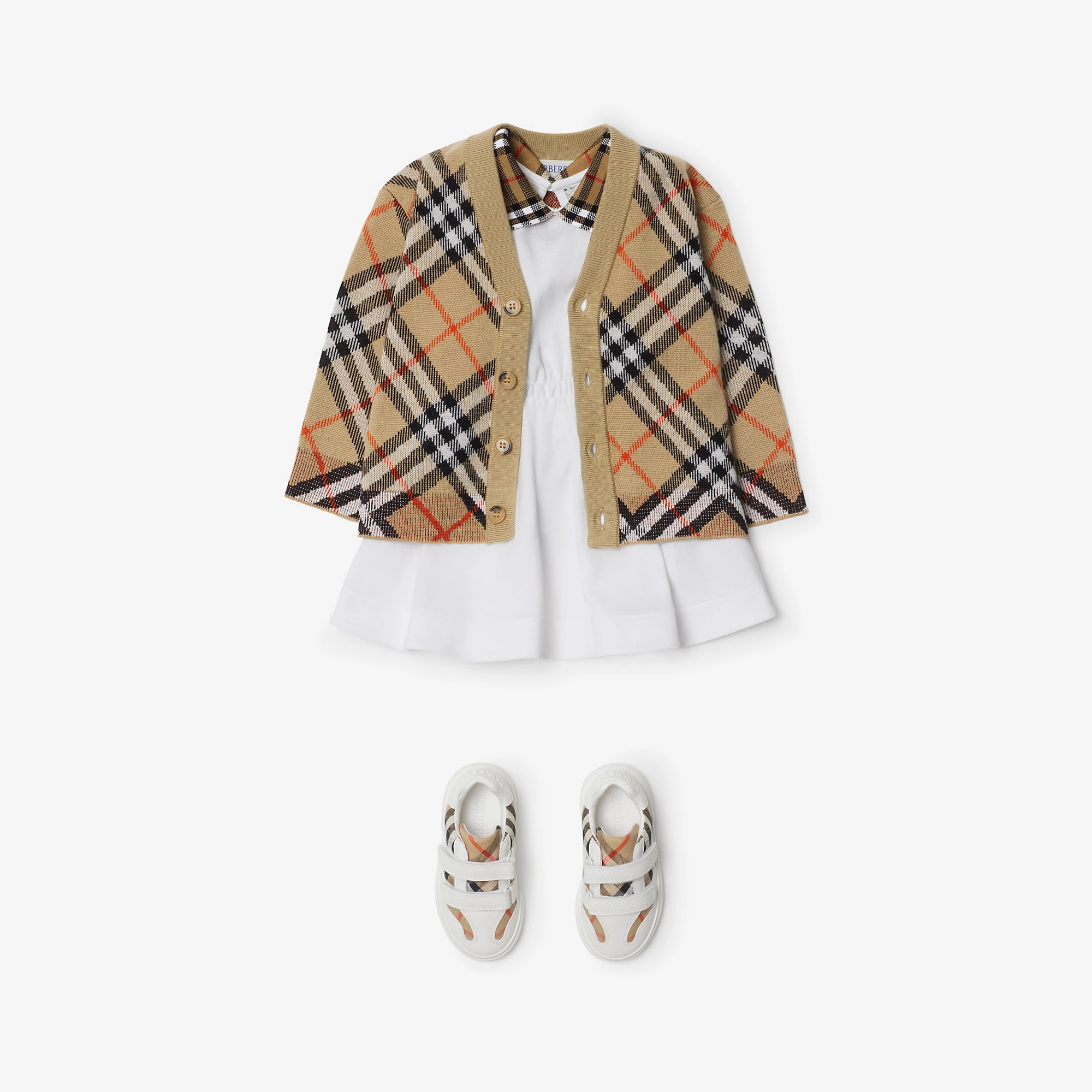 Check Wool Cardigan