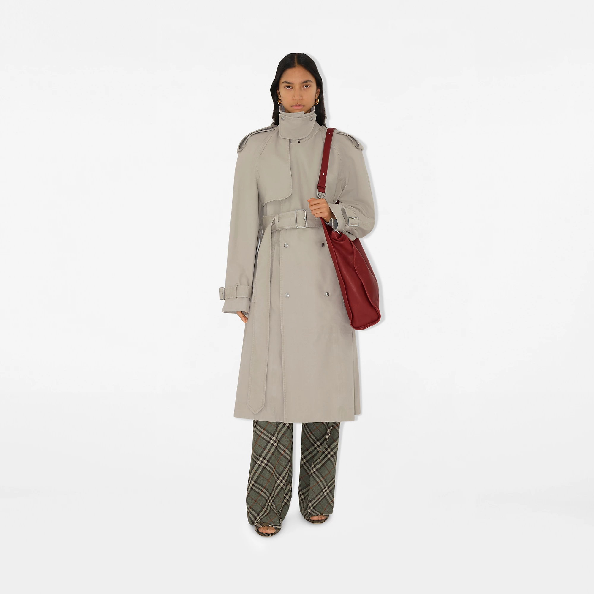 Long Cotton Trench Coat