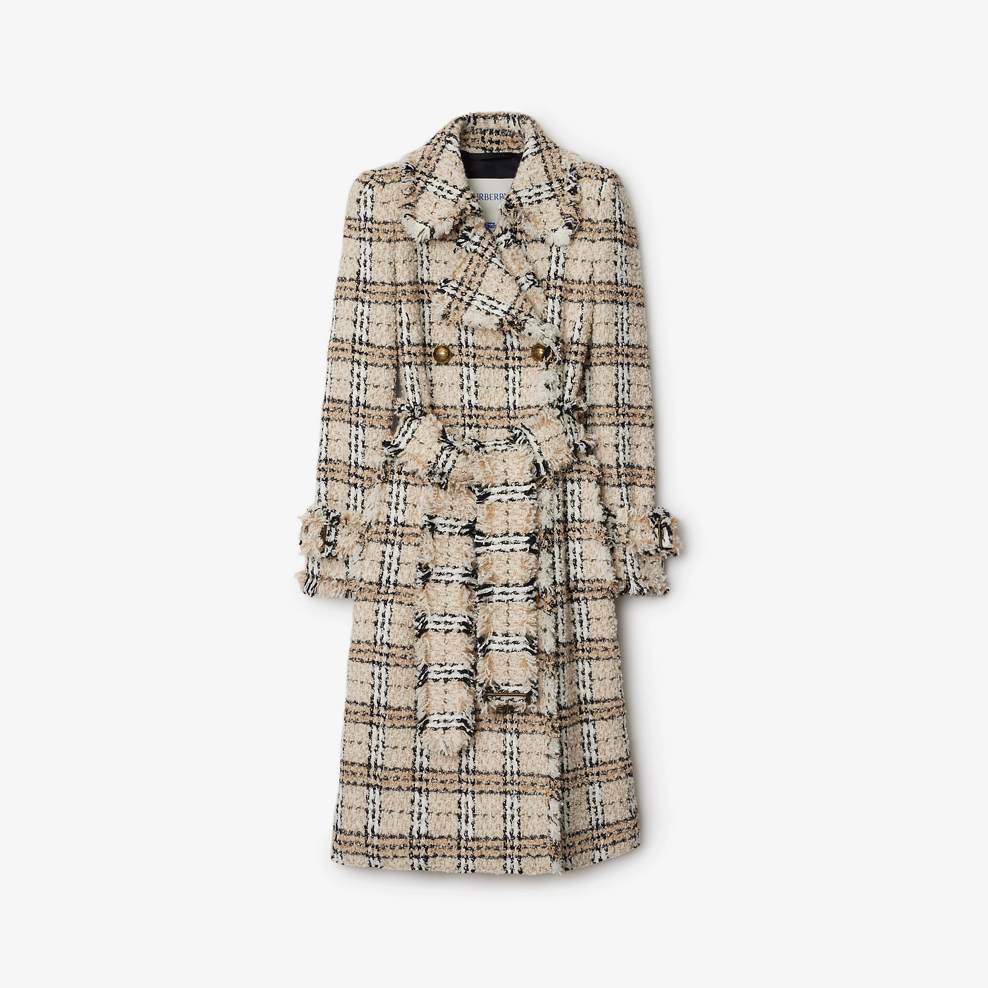 Check BouclÃ© Coat