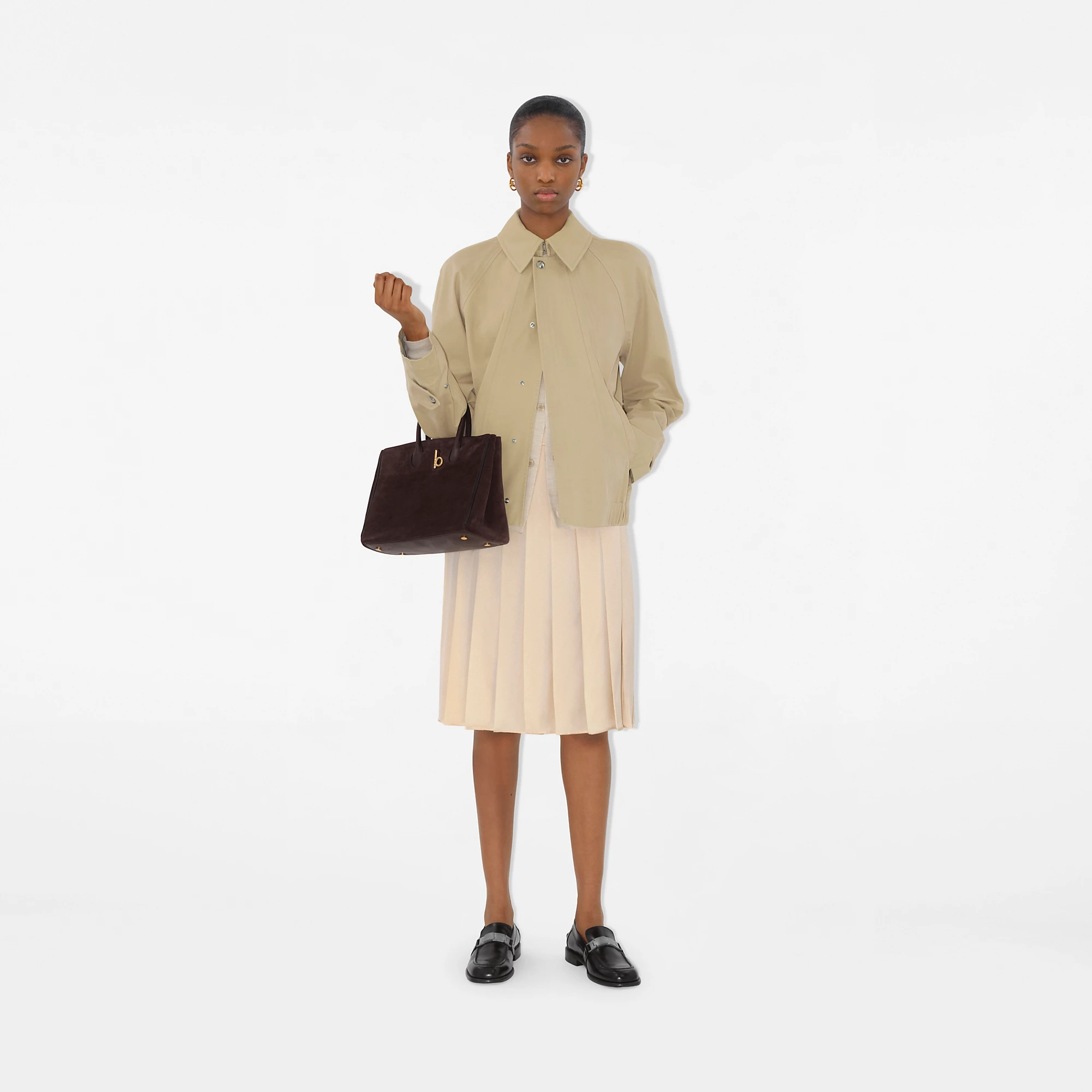 Pleated Silk Skirt