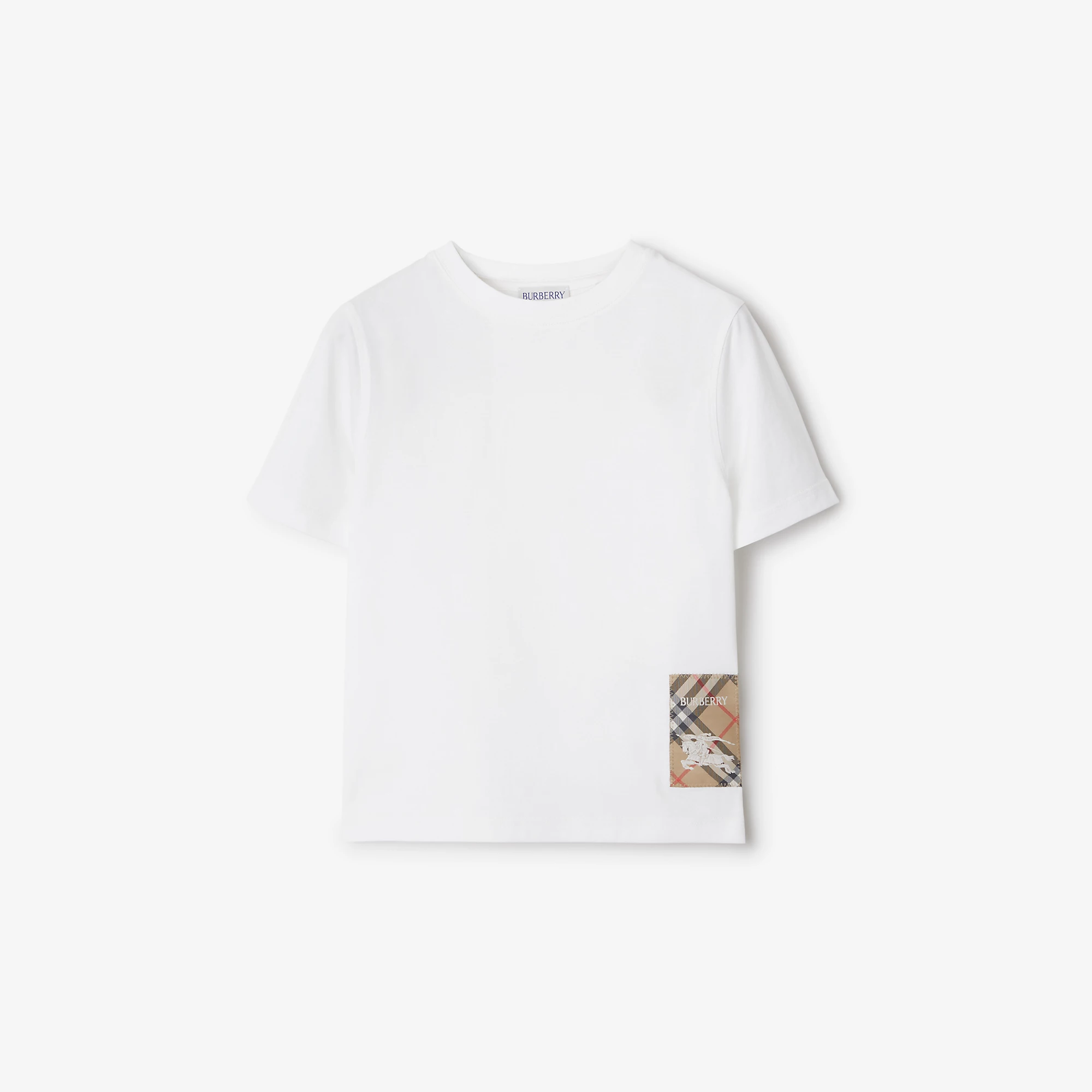 Check Label Cotton T-shirt