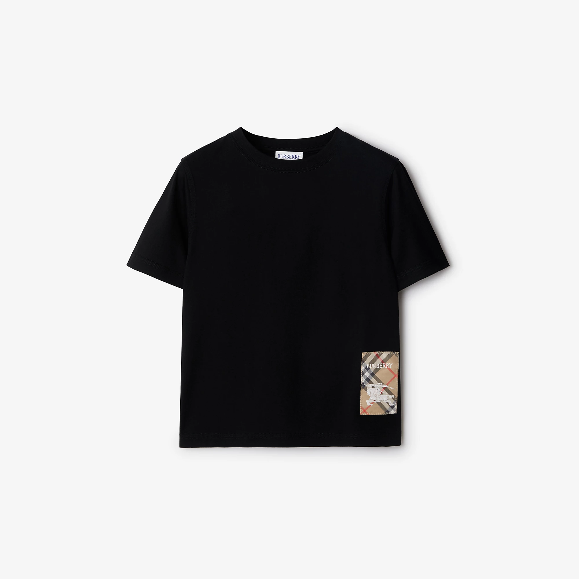 Check Label Cotton T-shirt