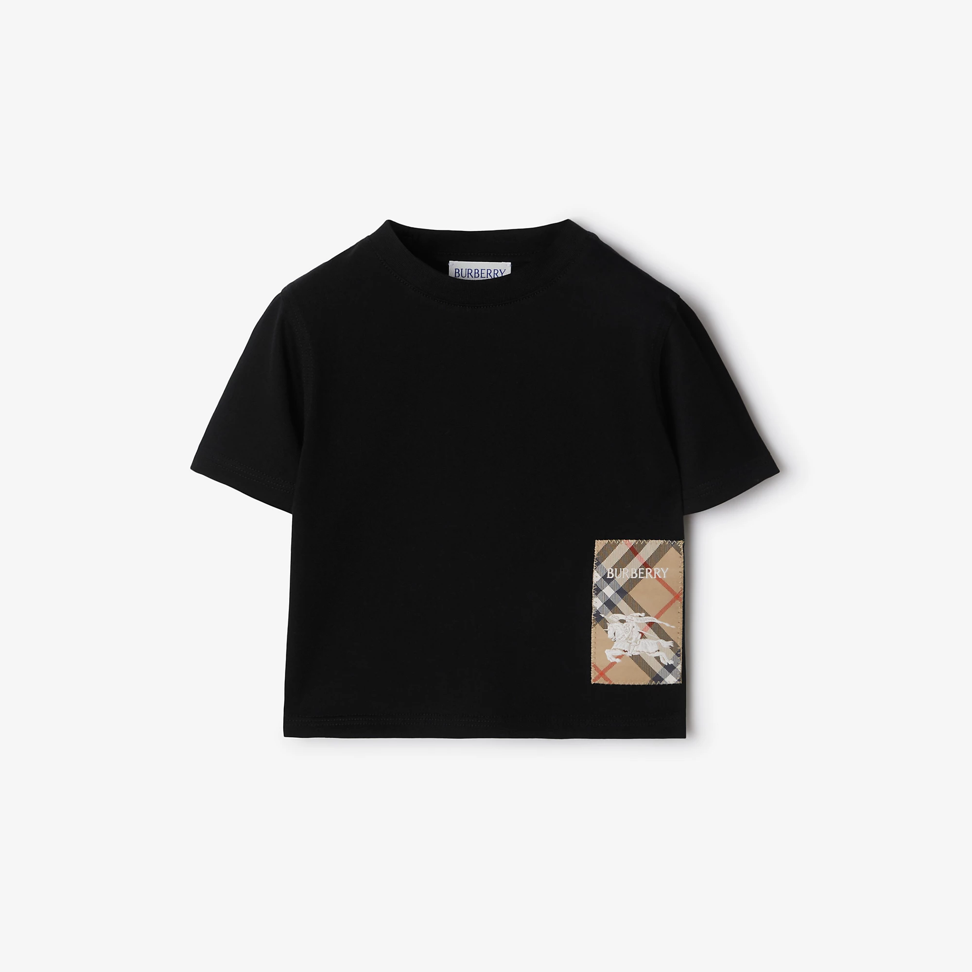 Check Label Cotton T-shirt