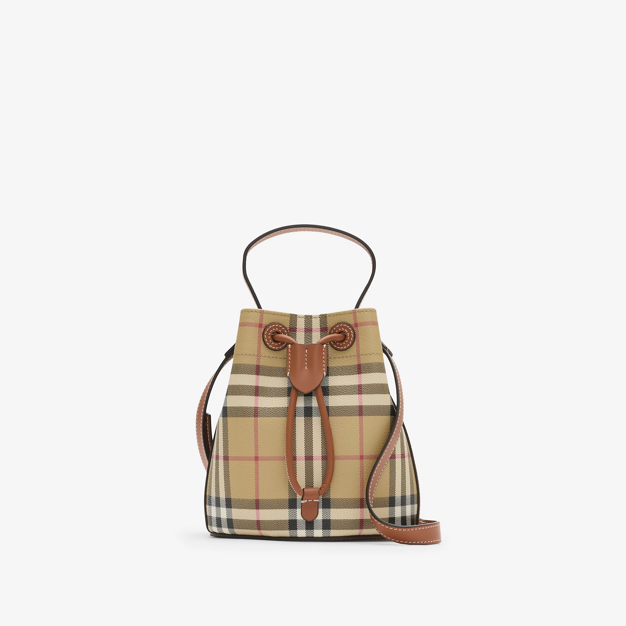 Mini Check Bucket Bag