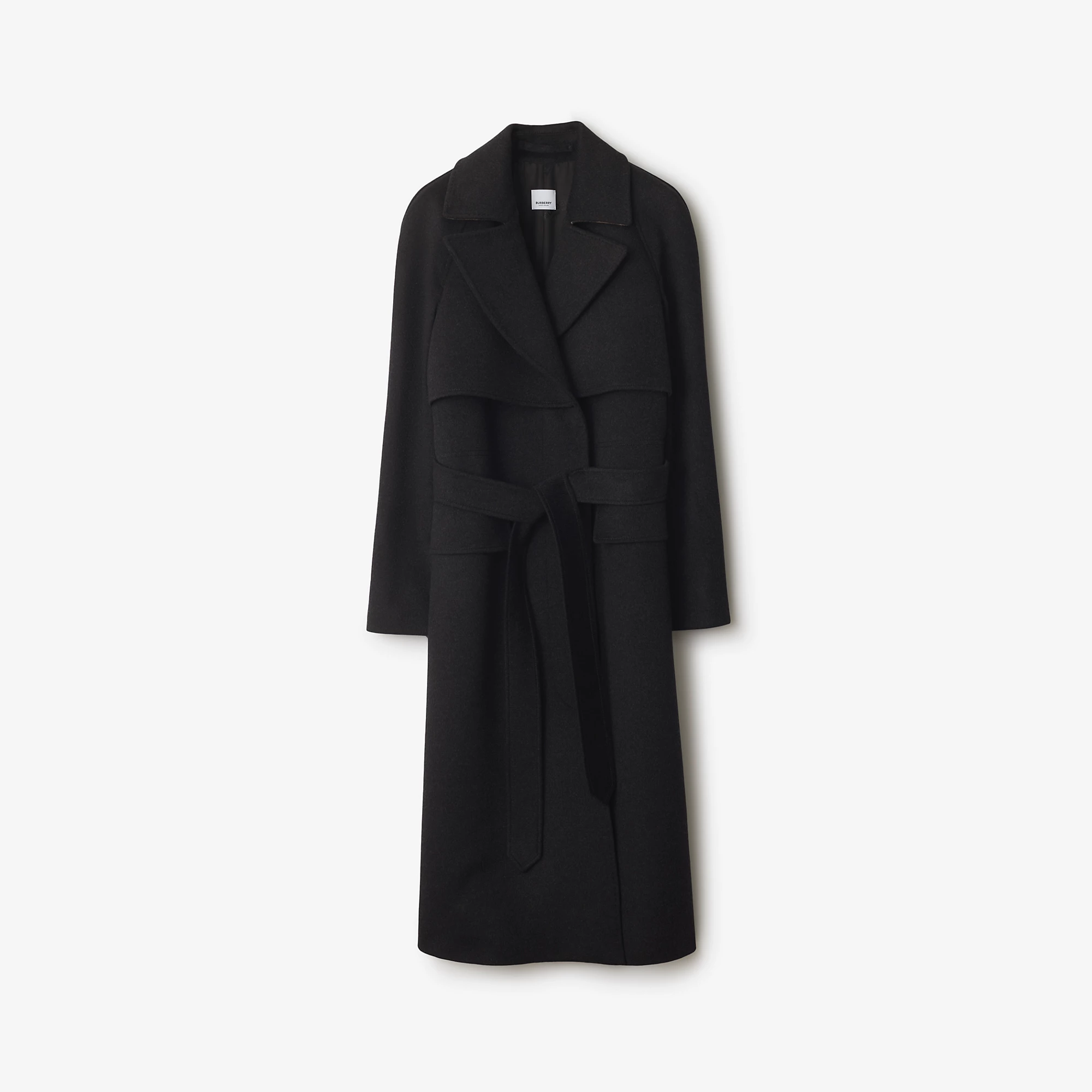 Long Wool Cashmere Trench Coat