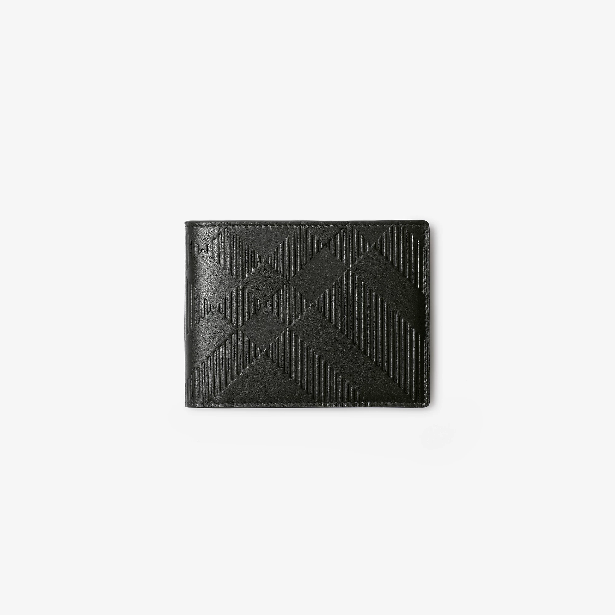 Embossed Check Slim Bifold Wallet