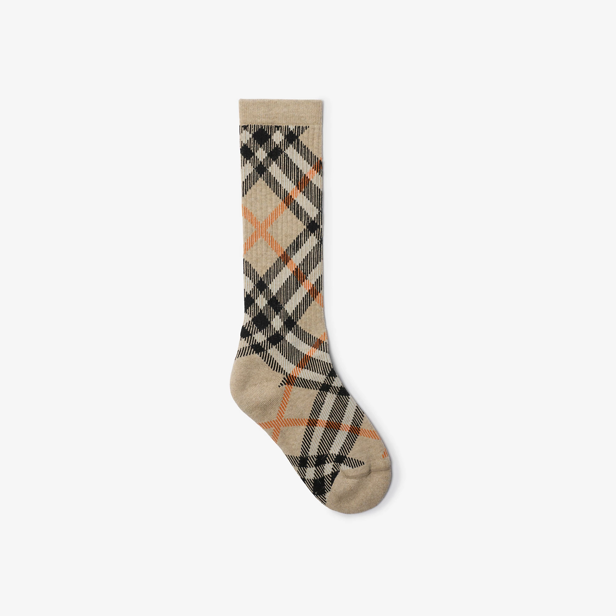Check Cotton Blend Socks