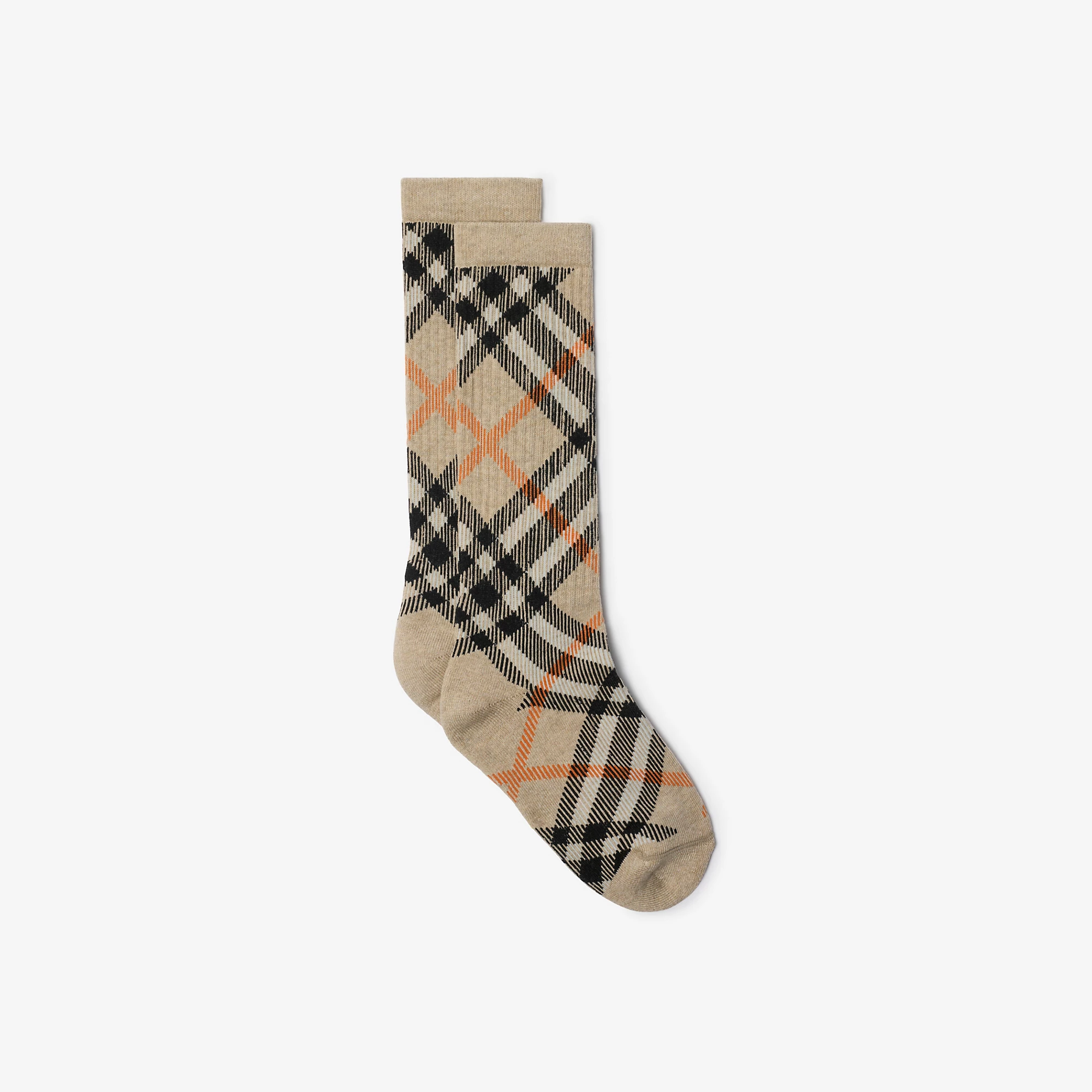 Check Cotton Blend Socks
