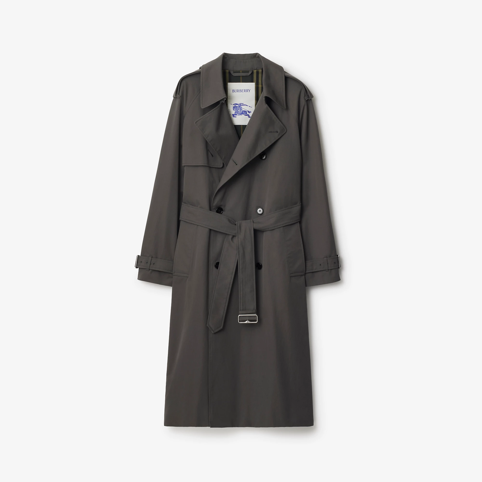 Long Gabardine Trench Coat