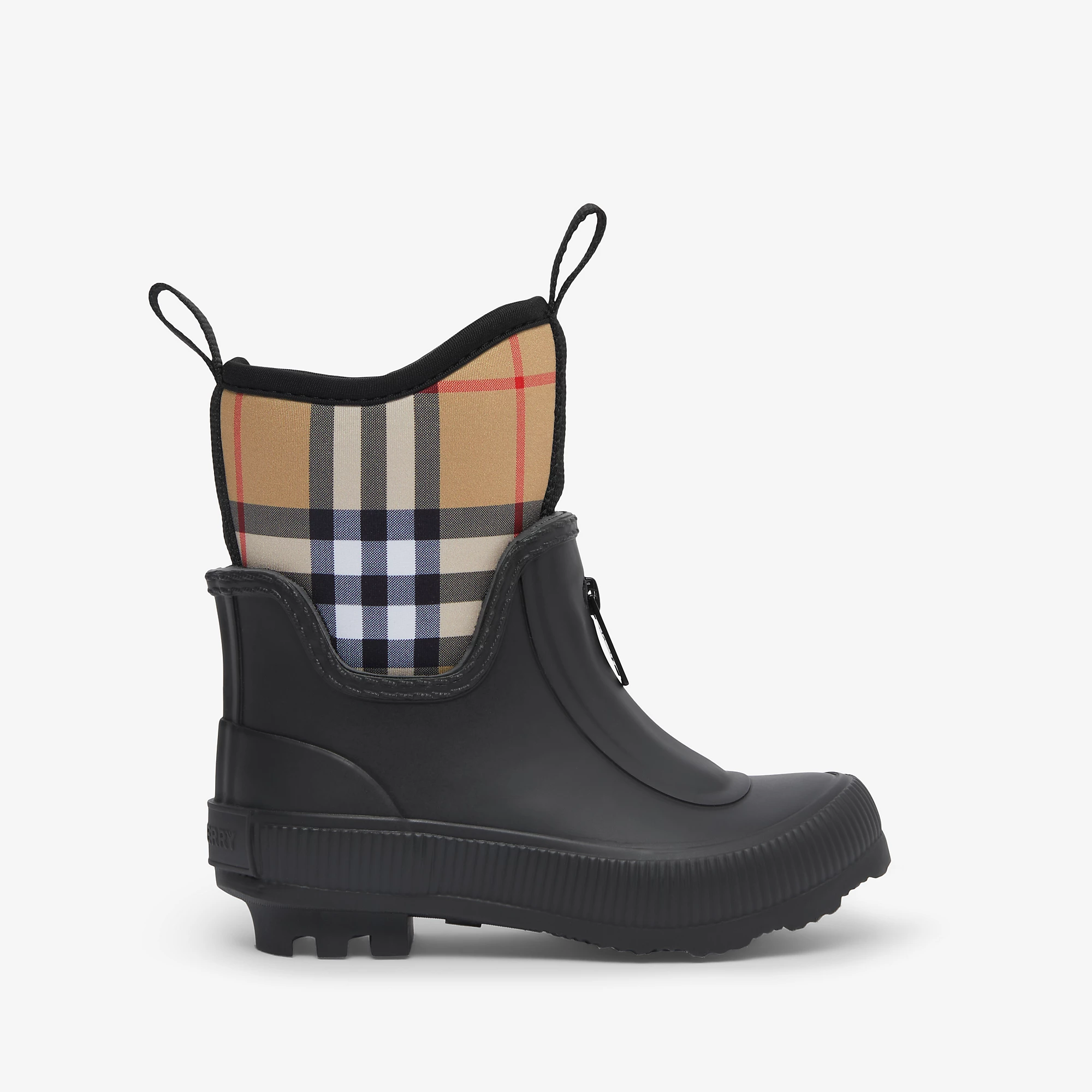 Vintage Check Neoprene and Rubber Rain Boots