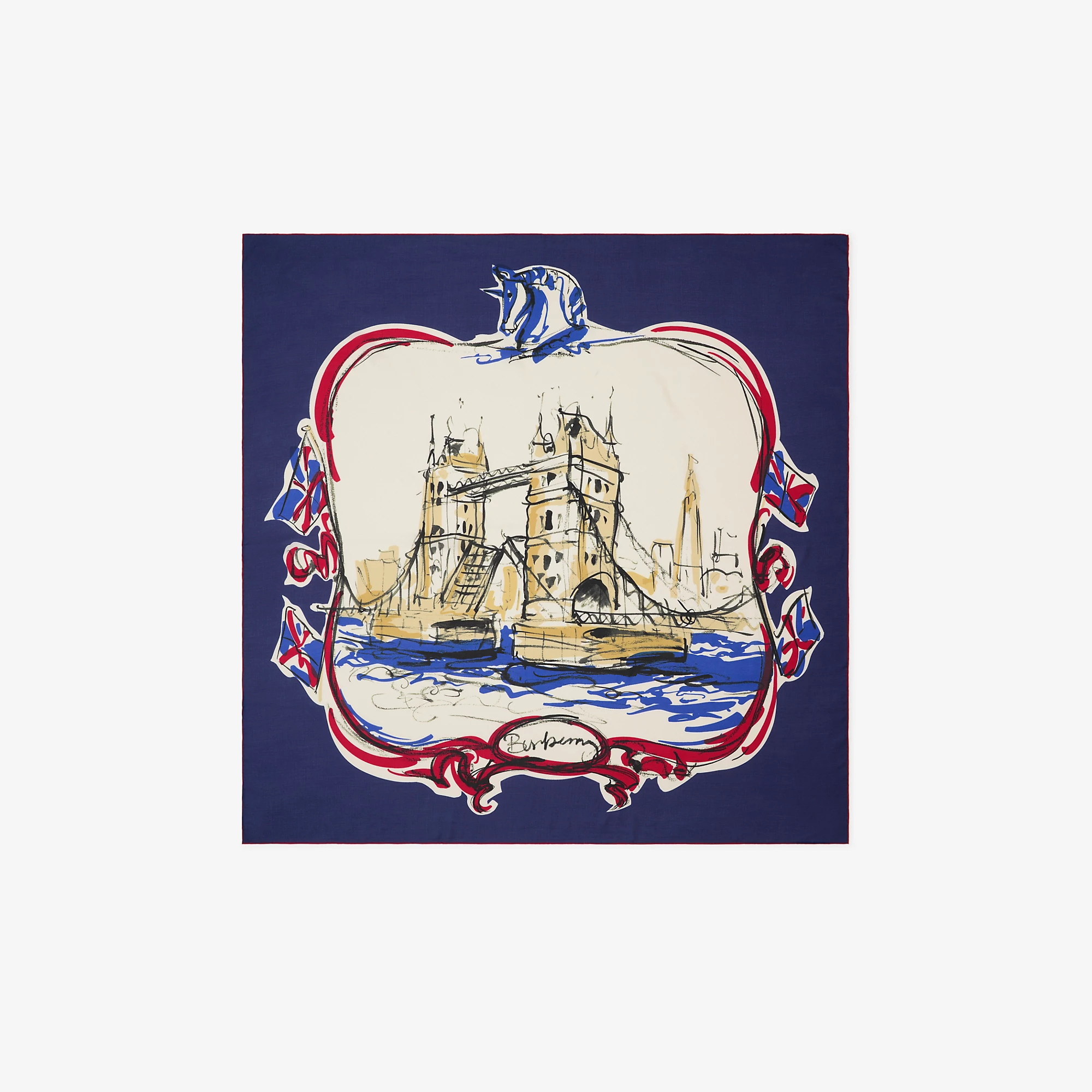 Tower Bridge Cashmere Silk Scarf