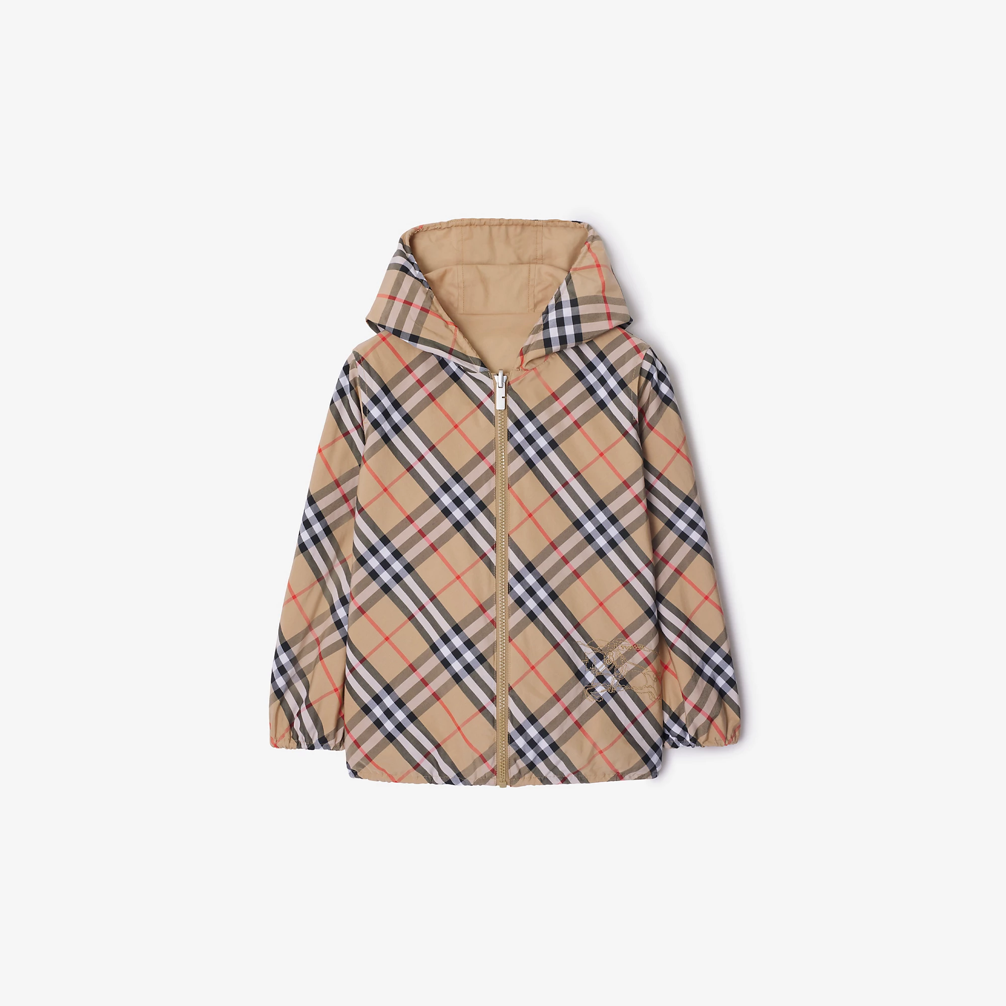 Reversible Check Cotton Blend Jacket
