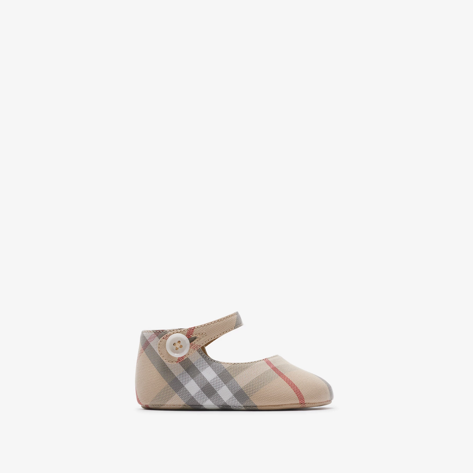 Check Cotton Mary Jane Flats