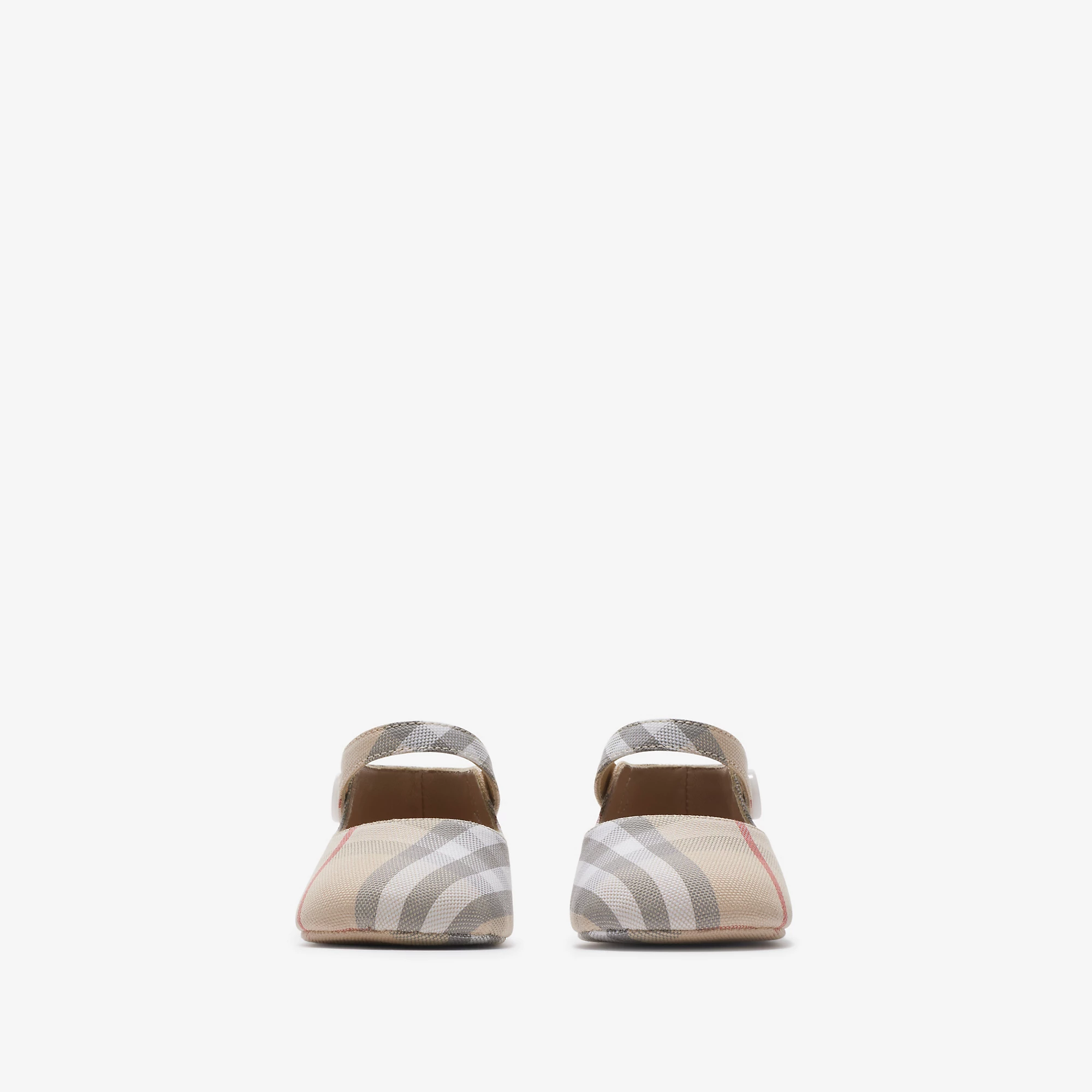 Check Cotton Mary Jane Flats