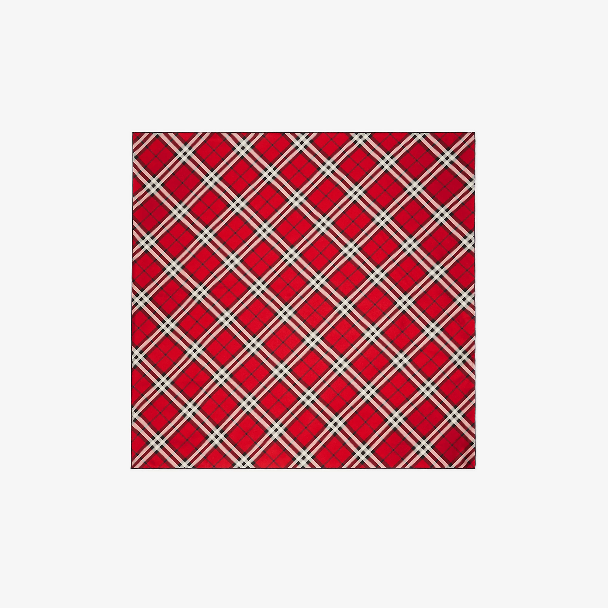 Check Silk Scarf