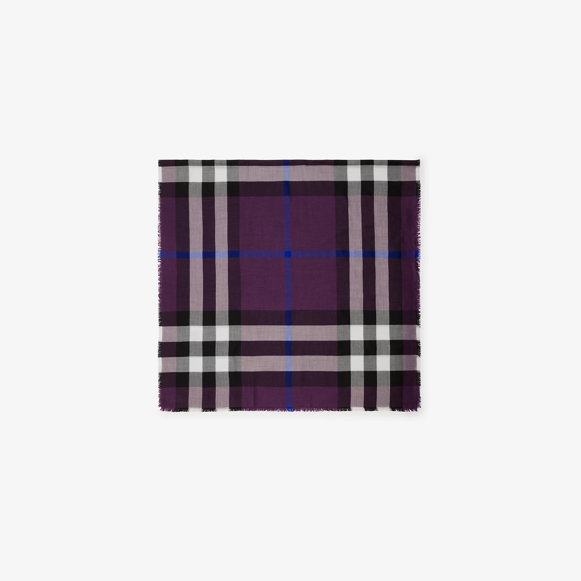 Check Cashmere Silk Scarf