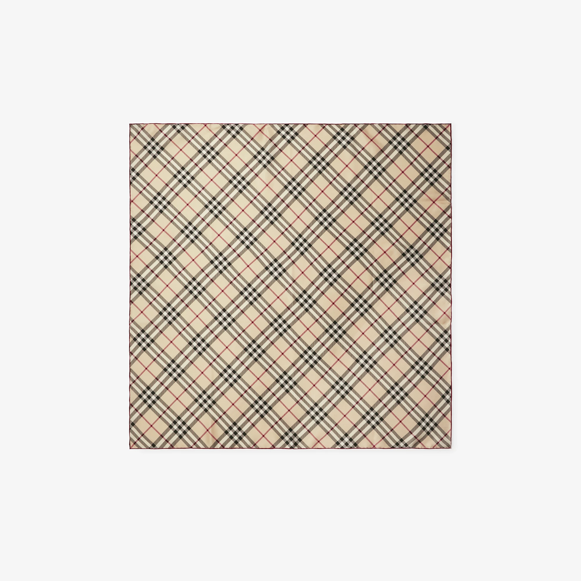 Check Silk Scarf
