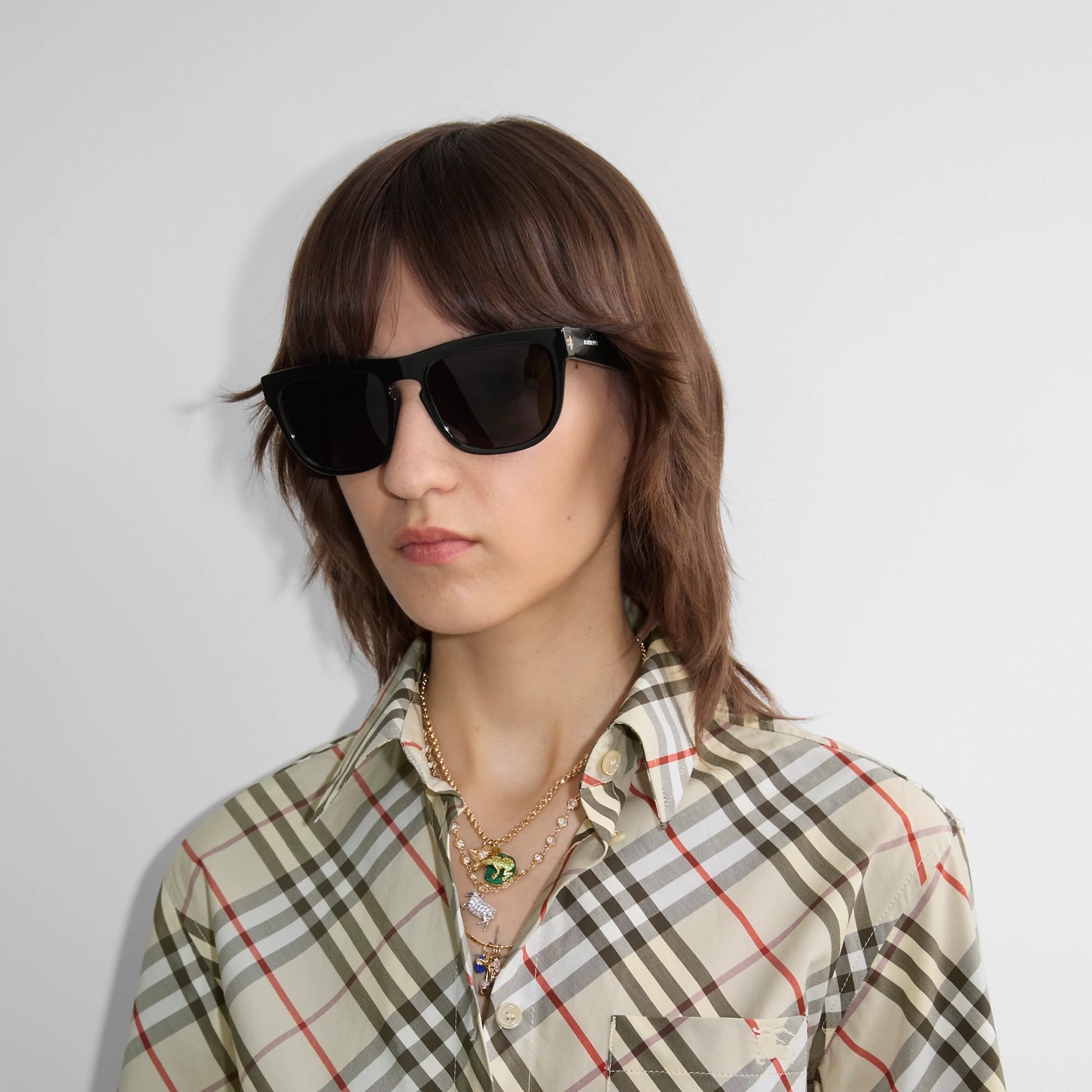 Check Square Sunglasses