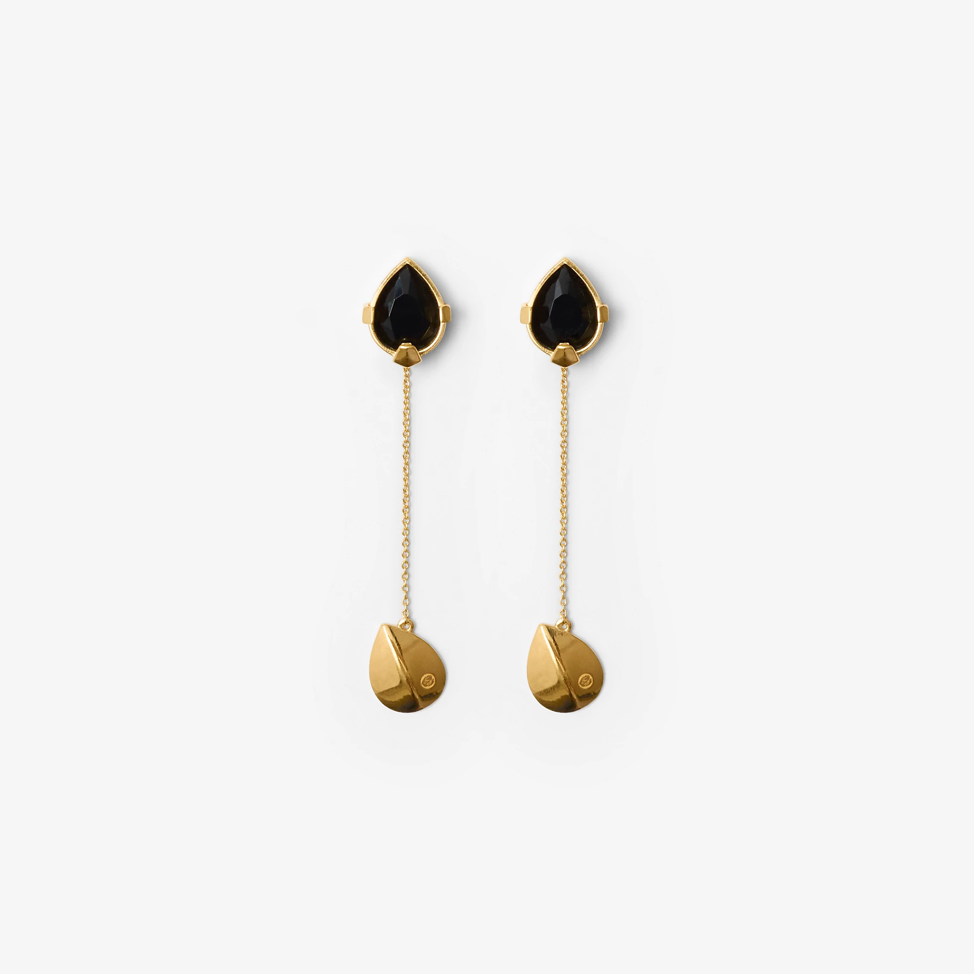 Onyx Shield Pendant Earrings