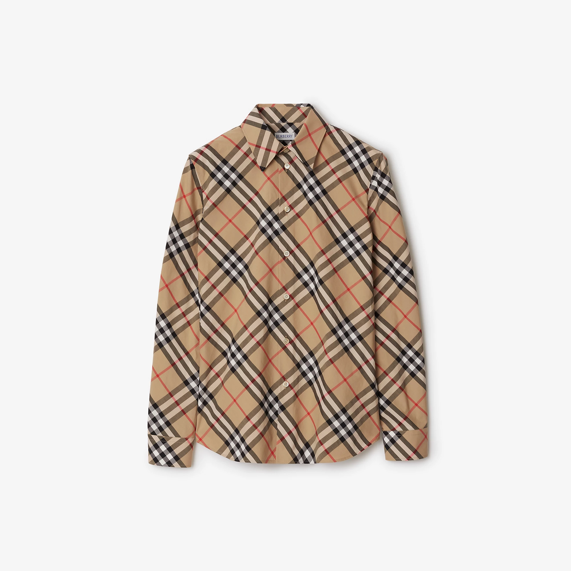 Slim Fit Check Cotton Shirt