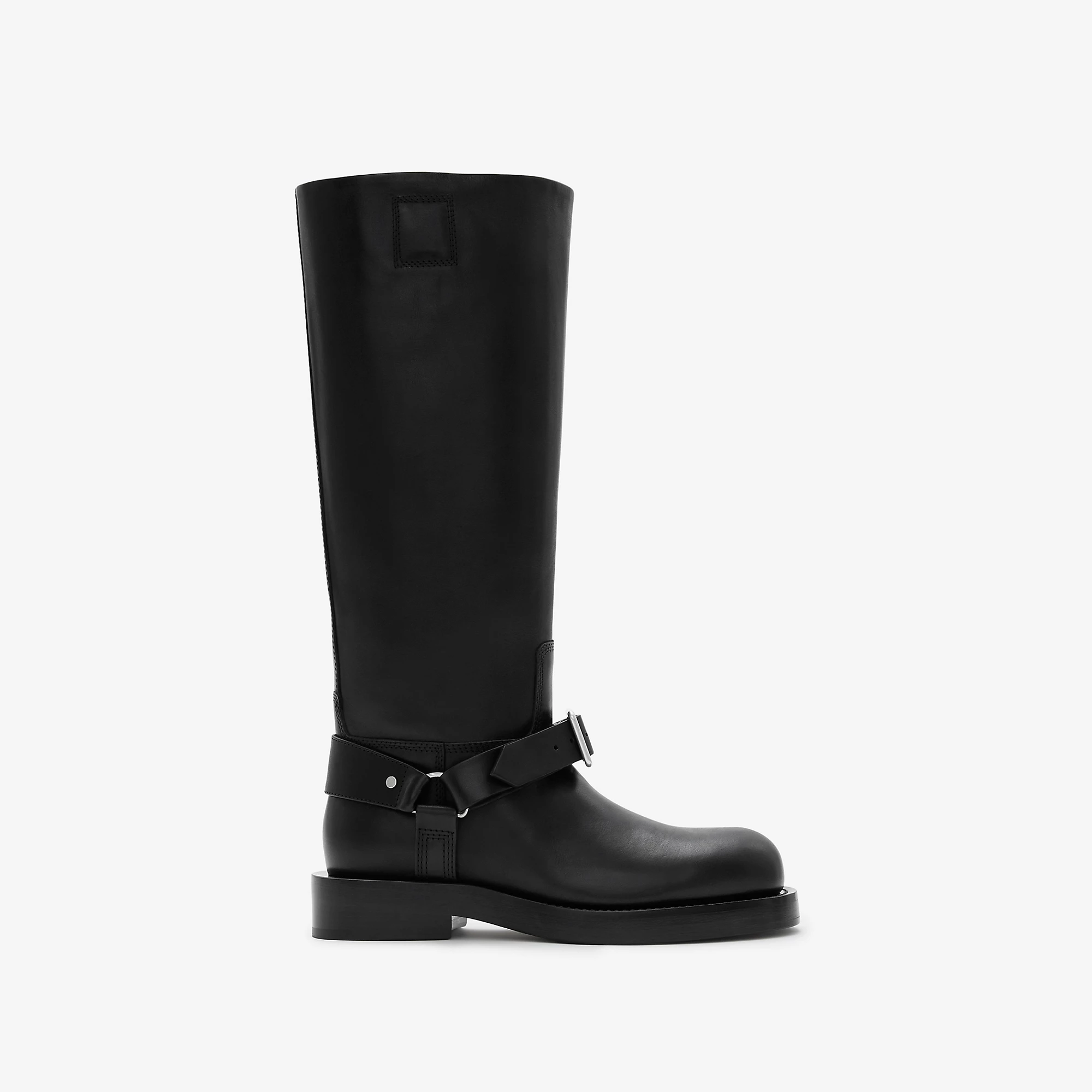 Leather Saddle High Boots