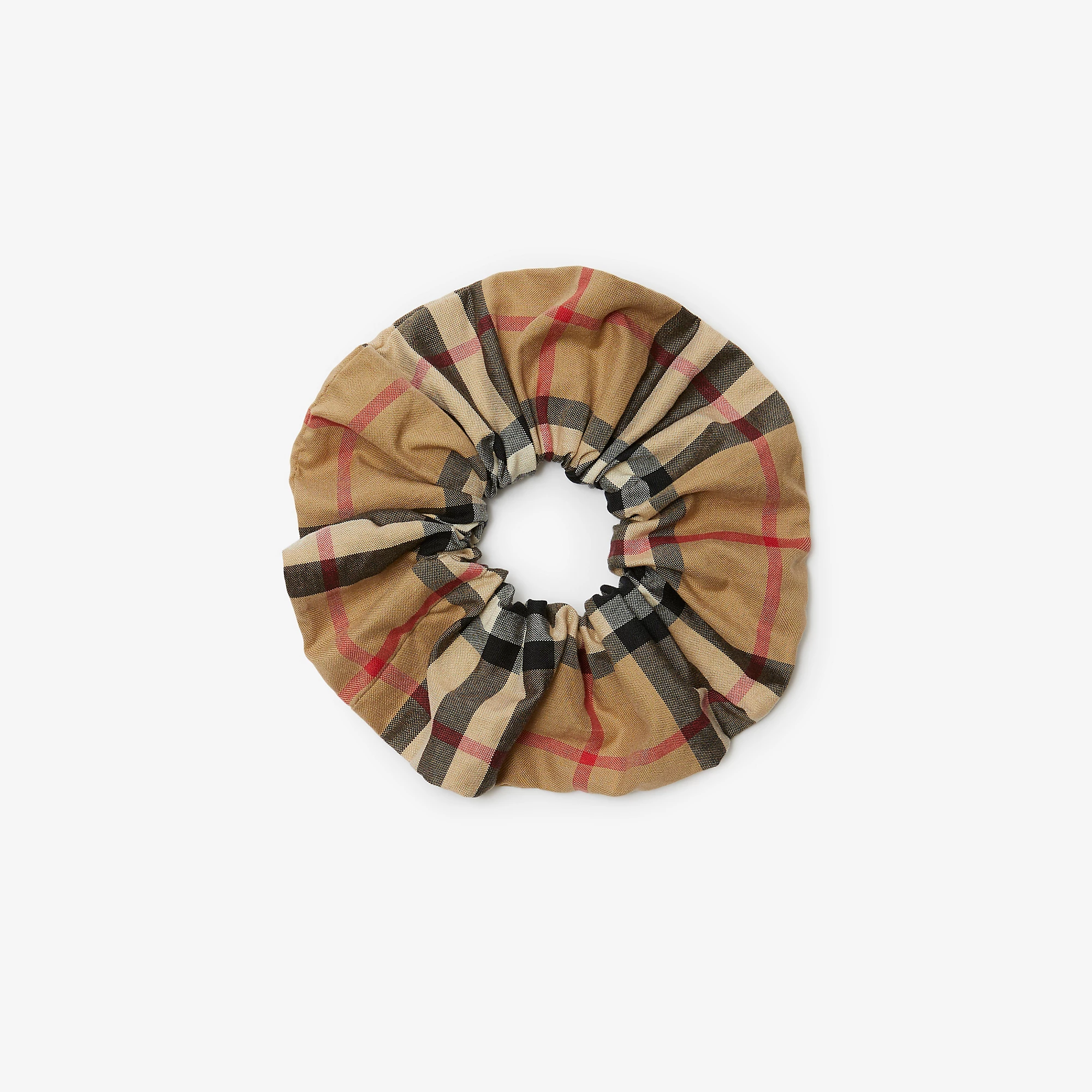 Vintage Check Cotton Scrunchie