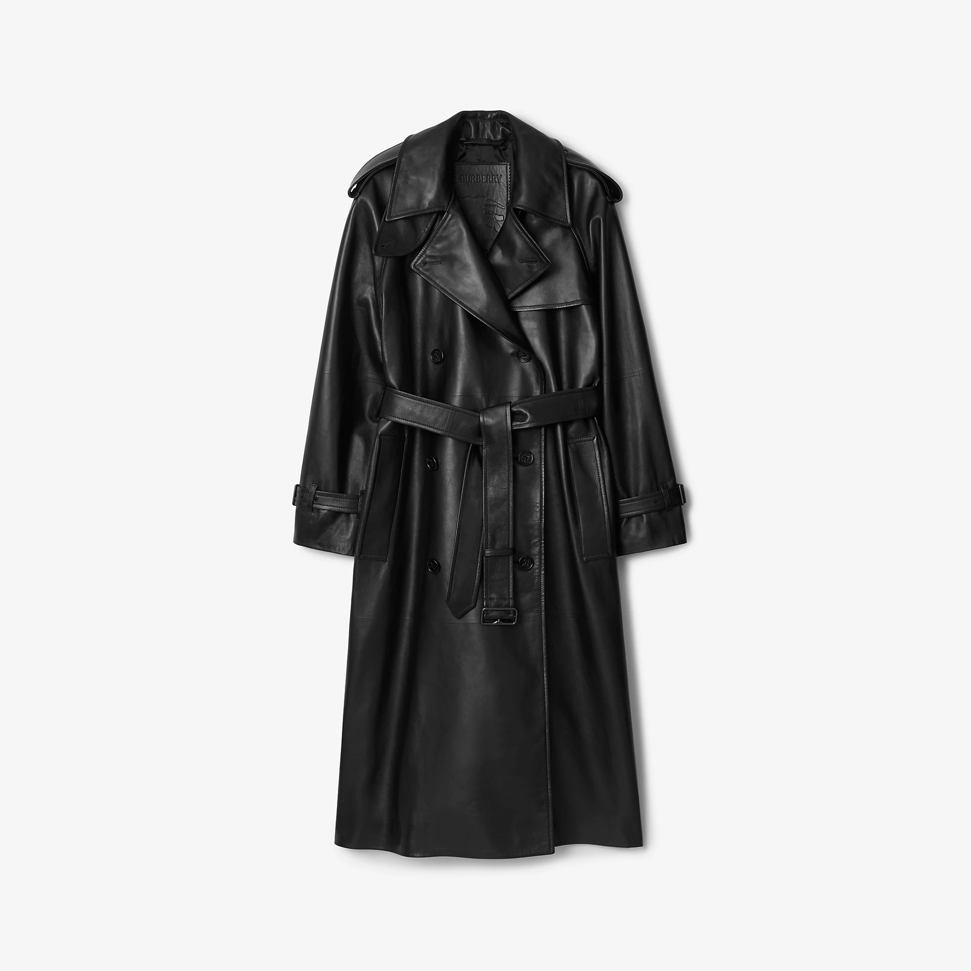 Long Leather Castleford Trench Coat