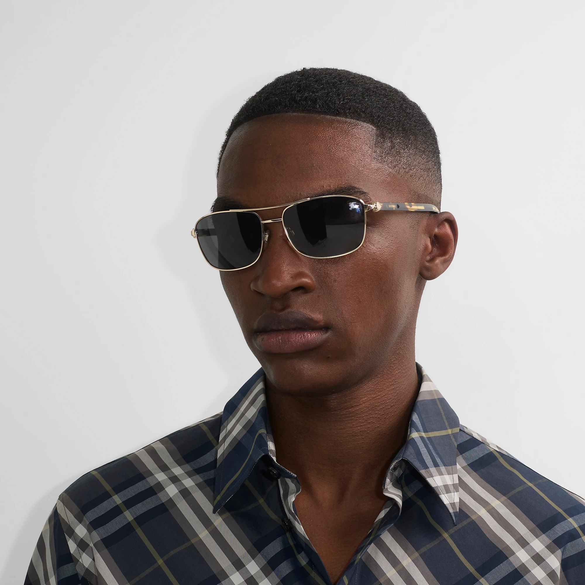 Metal Shield Rectangular Sunglassesâ
