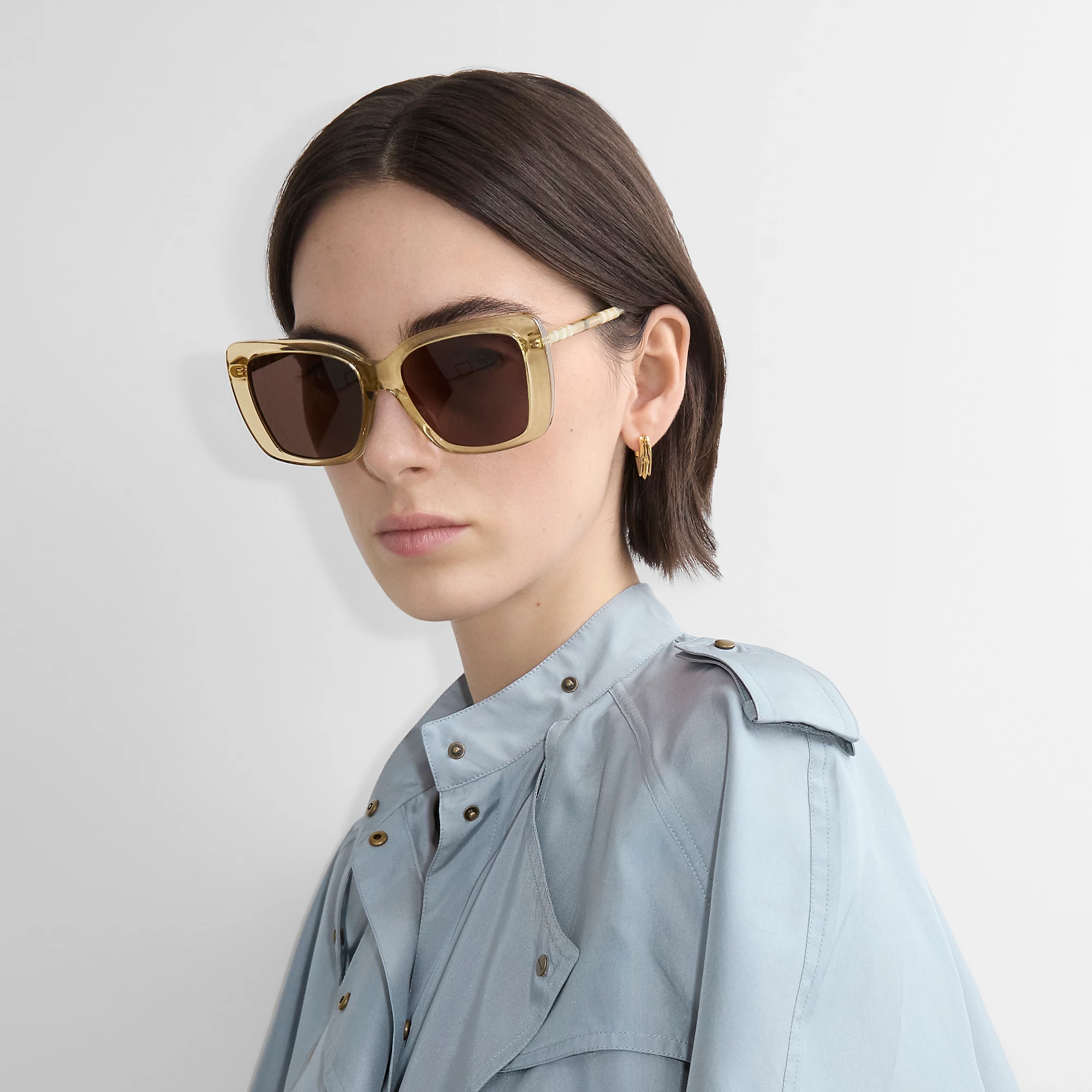 Tubular Check Square Sunglassesâ