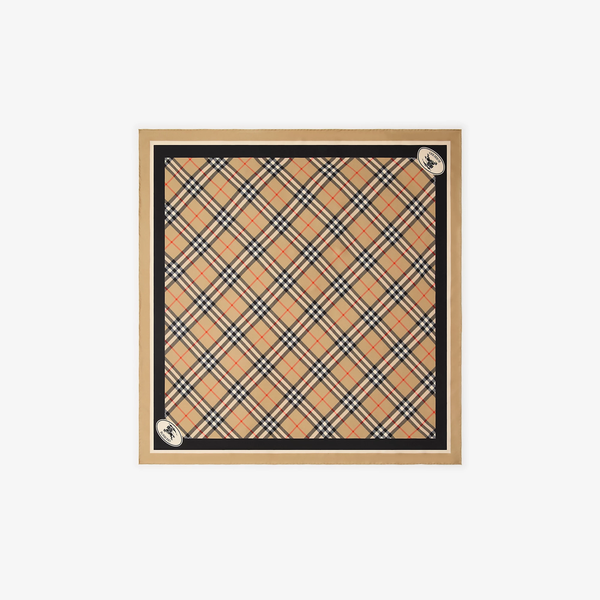 Check Silk Scarf