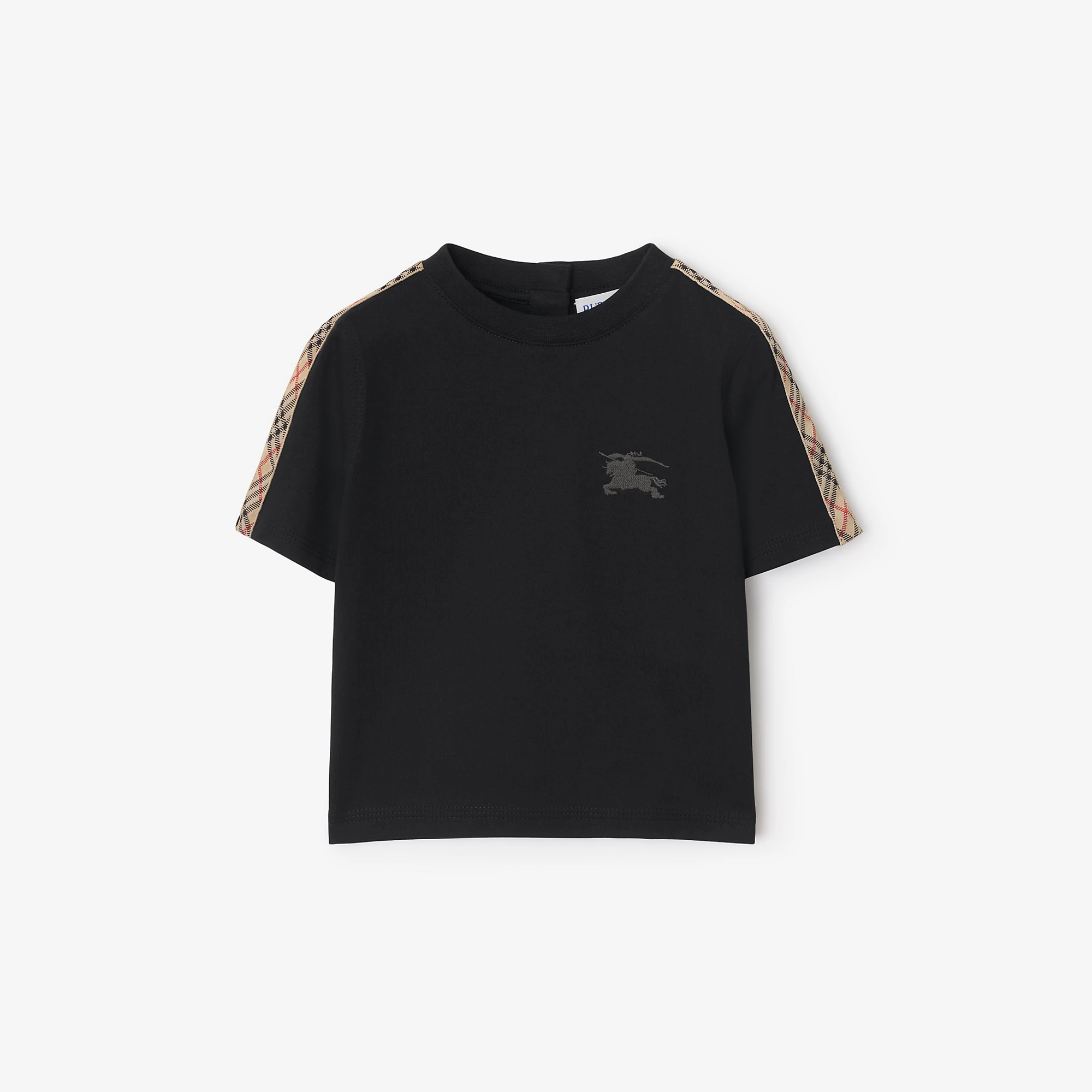 Check Trim Cotton T-shirt