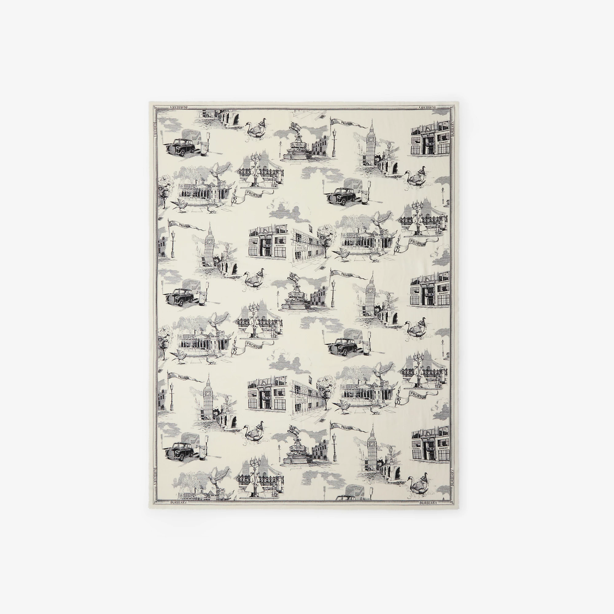 London Landmarks Wool Silk Scarf